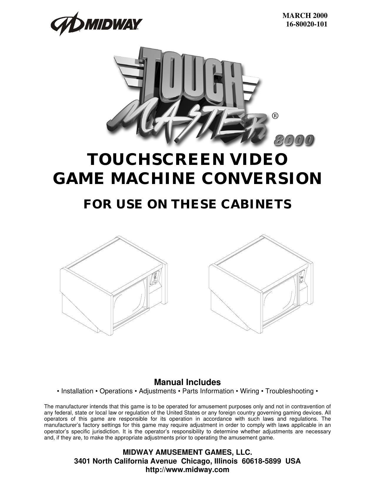 Touch Master 8000 Conversion from Merit