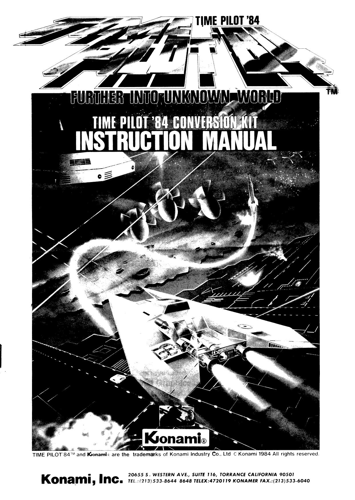 Time Pilot 84 manual