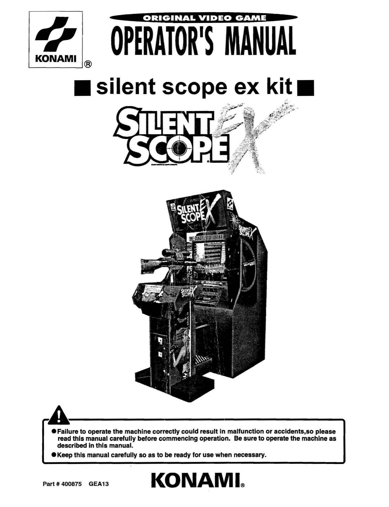 Silent Scope EX Kit (400875 GEA13)