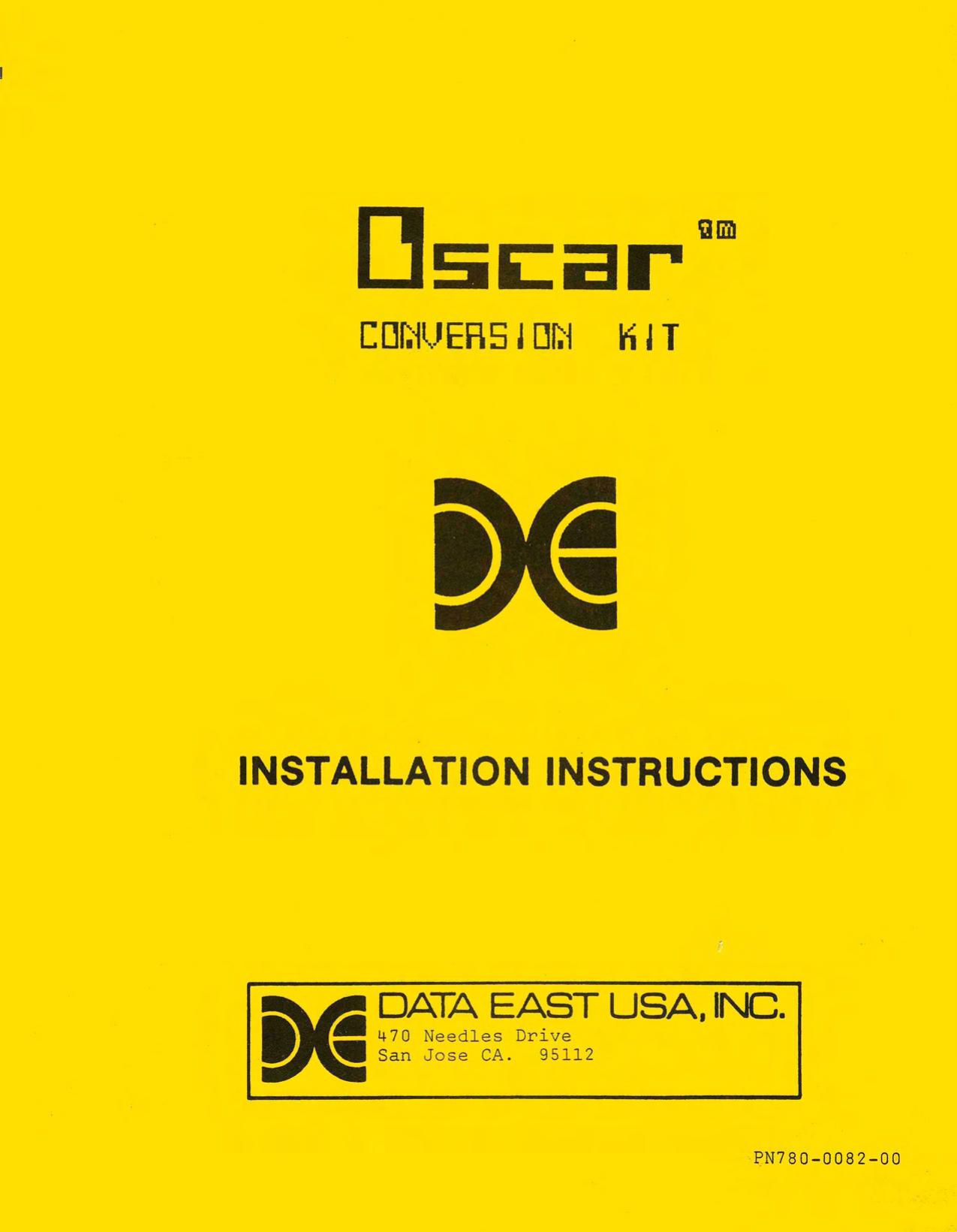 Oscar Conversion Kit Instructions (780-0082-00)