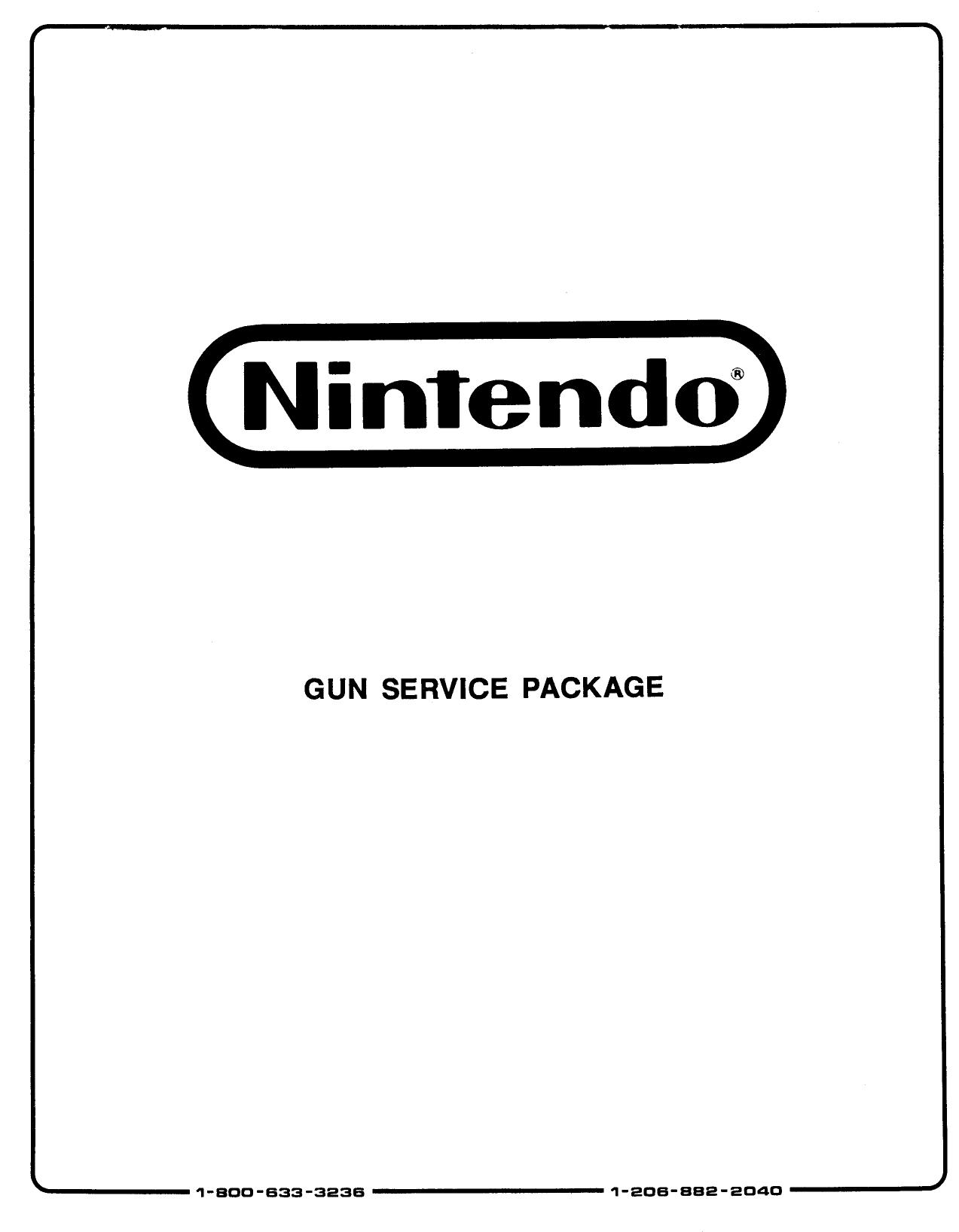 Nintendo Gun service manuel