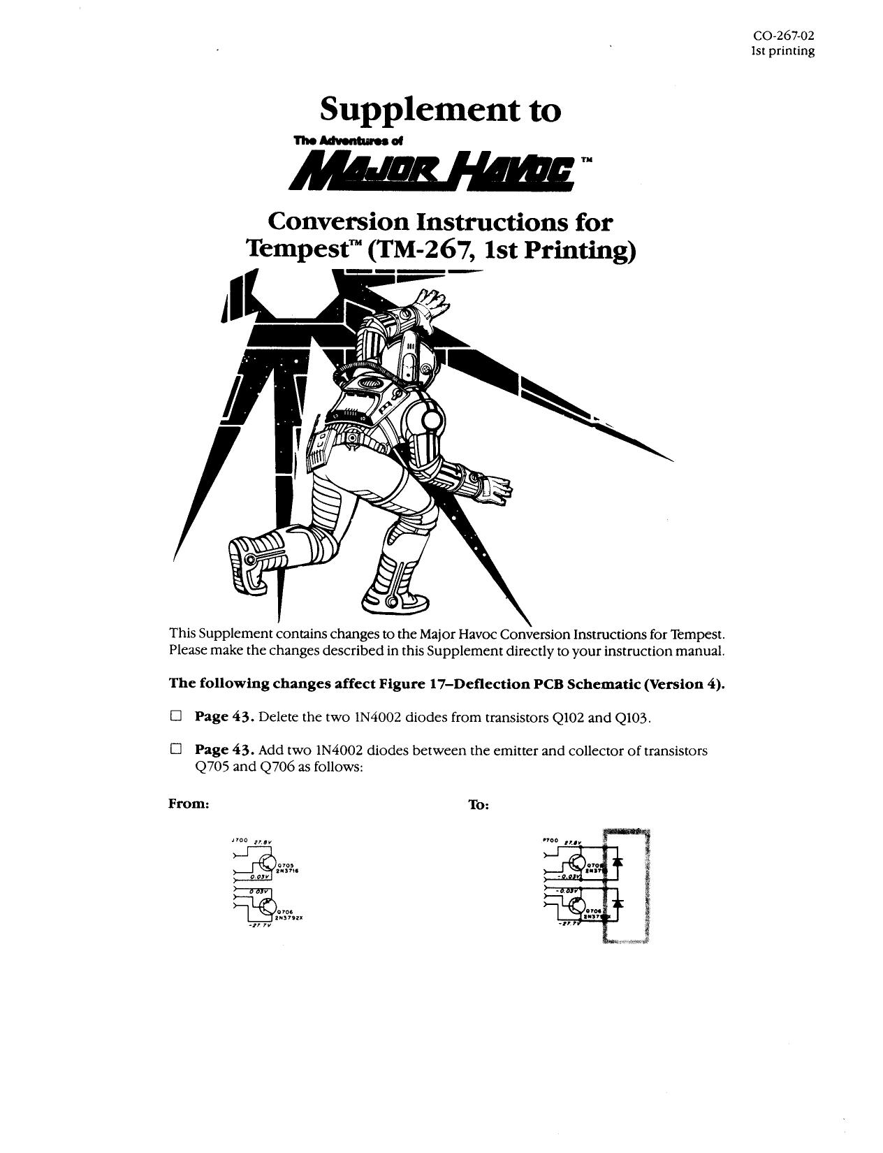 Major Havoc CO-267-02 1st Printing