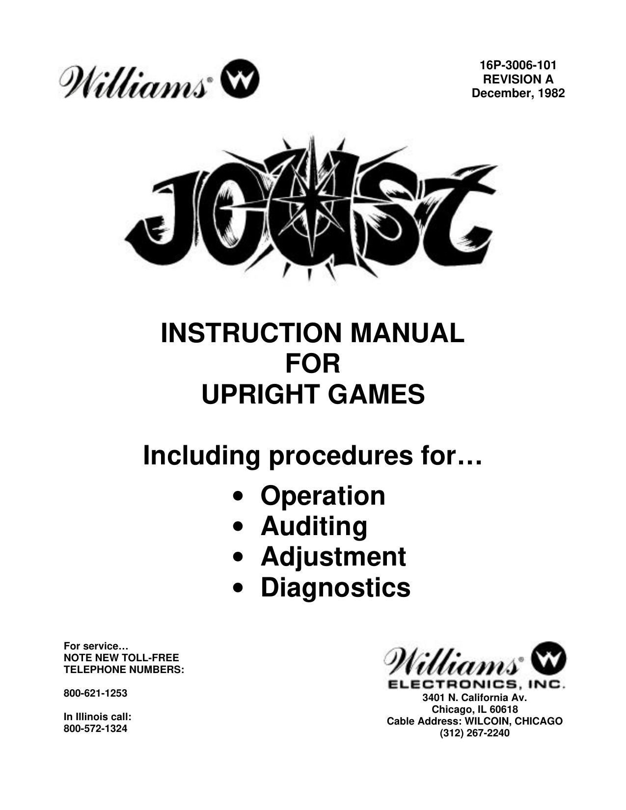 Joust (USA Upright) (Instructions) (U)