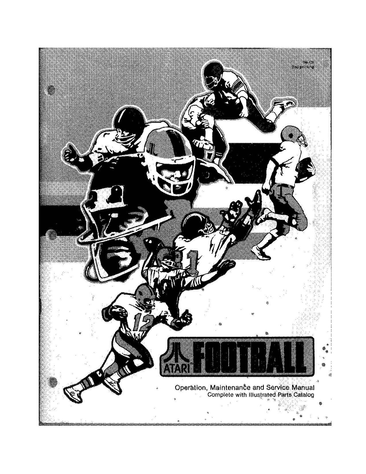 Football (Atari)(TM-126 2nd Printing) (Op-Maint-Serv-Parts) (U)