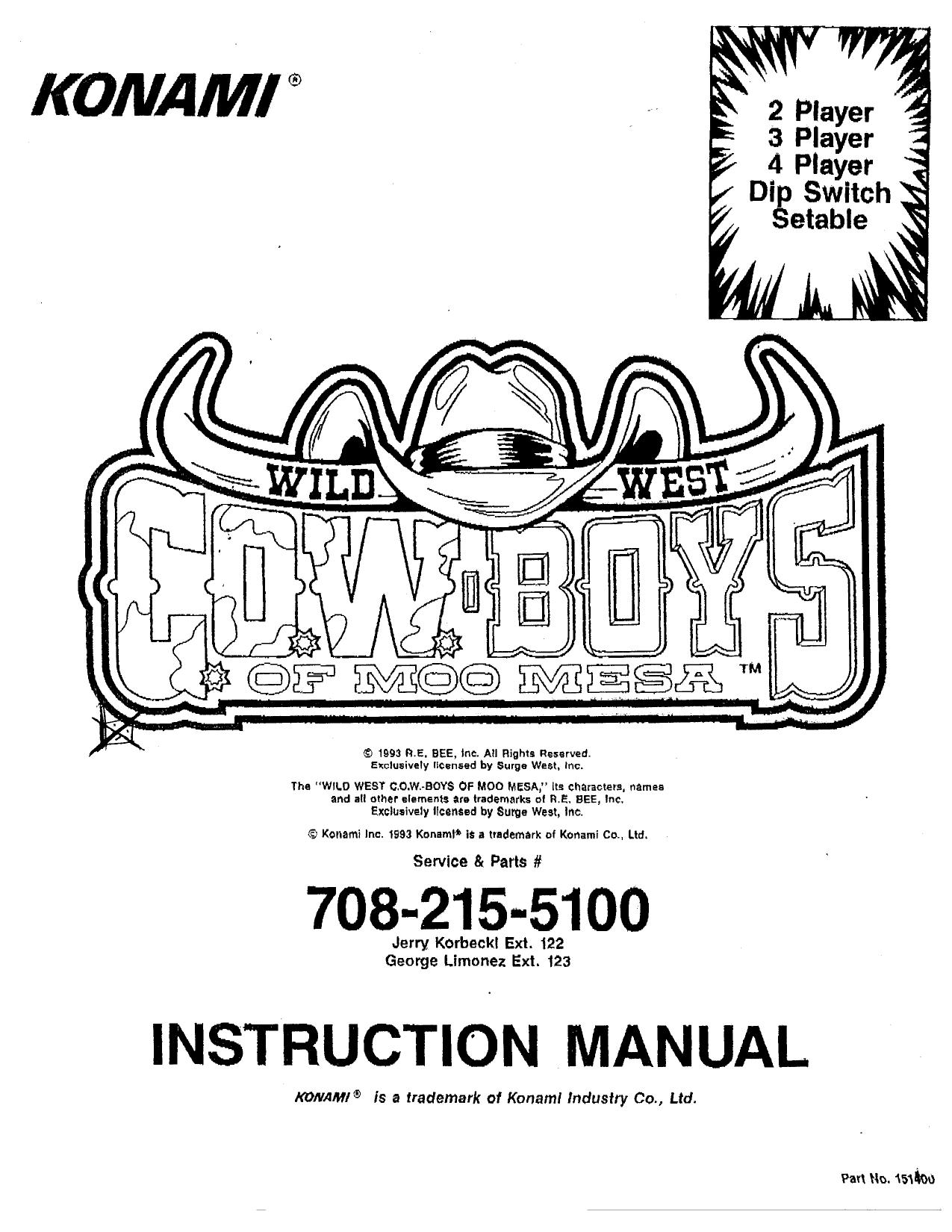 Cowboys of Moo Mesa (Instructions) (U)