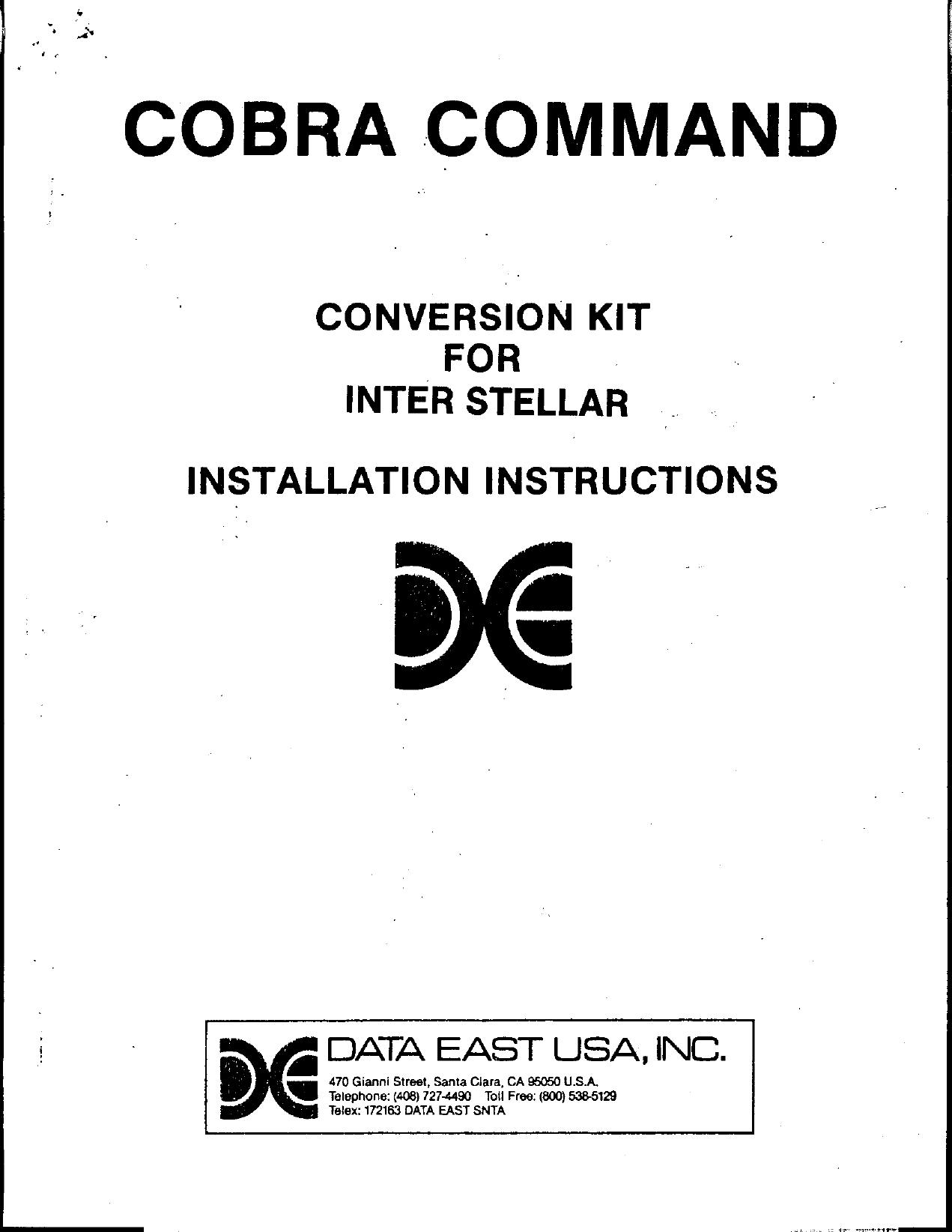 Cobra Command Conversion for Inter Stellar (Installation Instructions) (U)