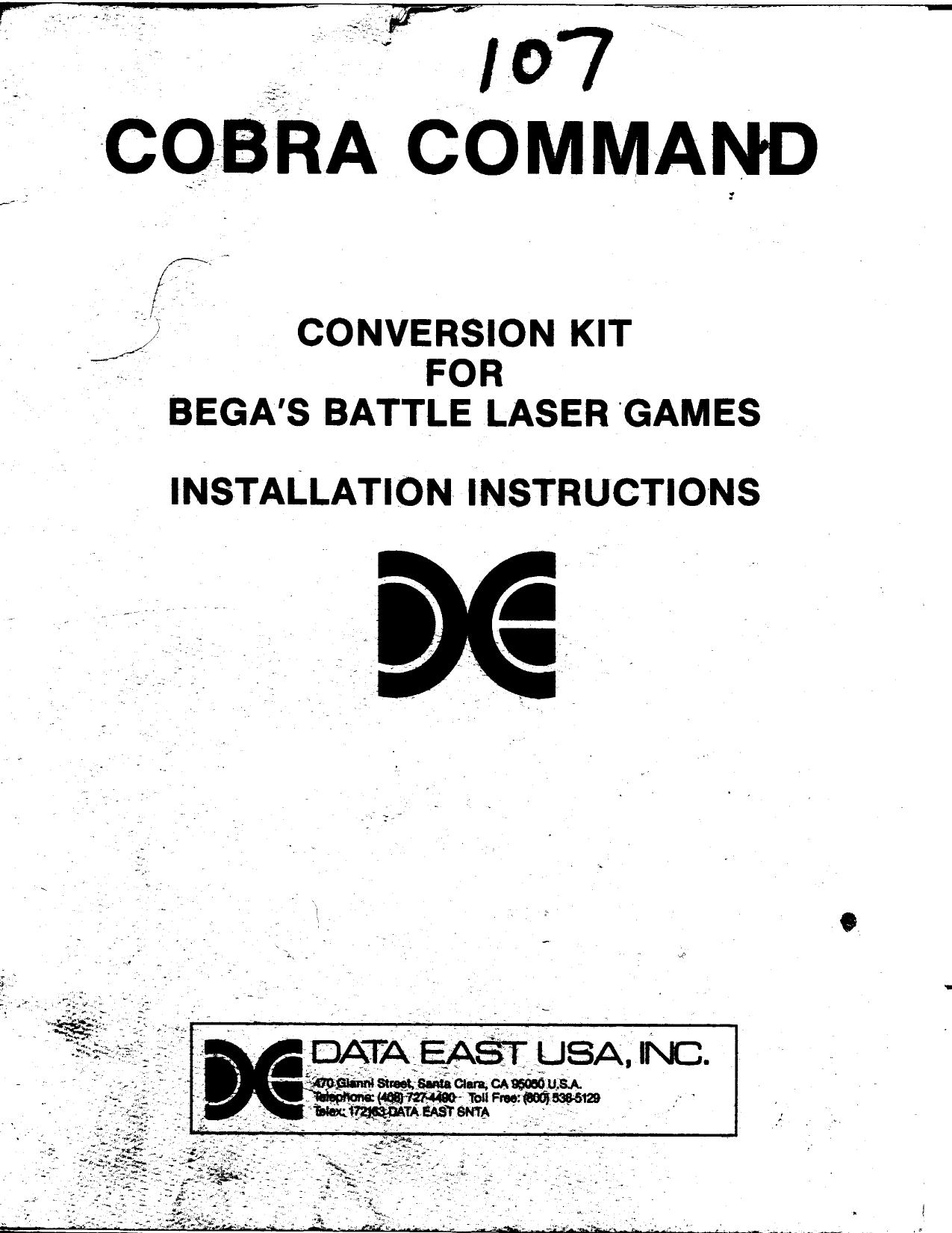 Cobra Command Conversion for Begas Battle (Installation Instructions) (U)