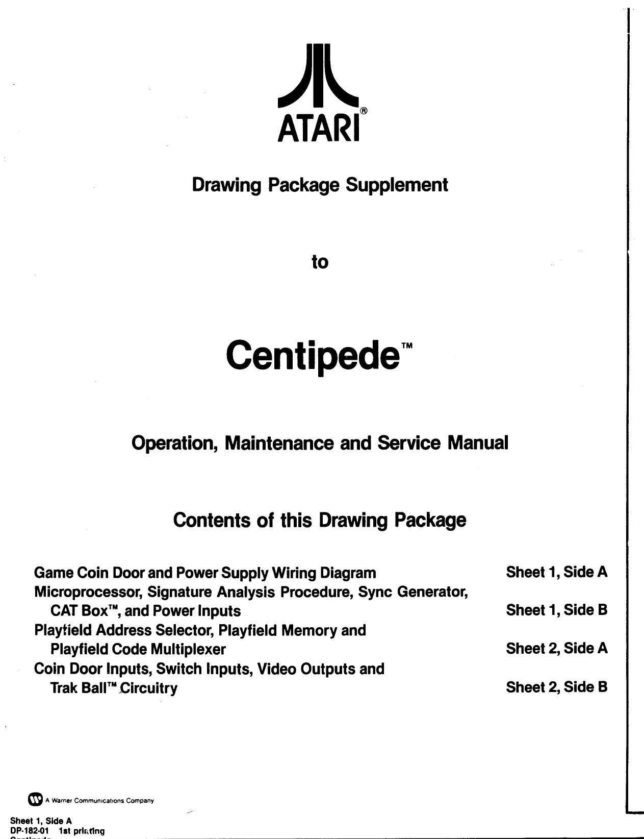 Centipede (DP-182 1st Printing) (Drawing Package) (U)