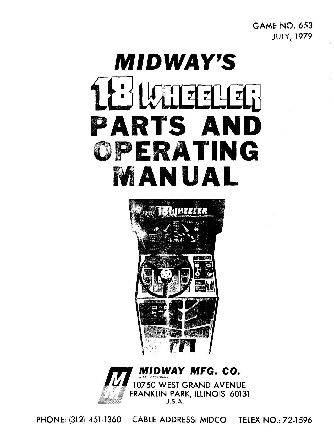18 Wheeler Parts and Operating Manual (missing pages)