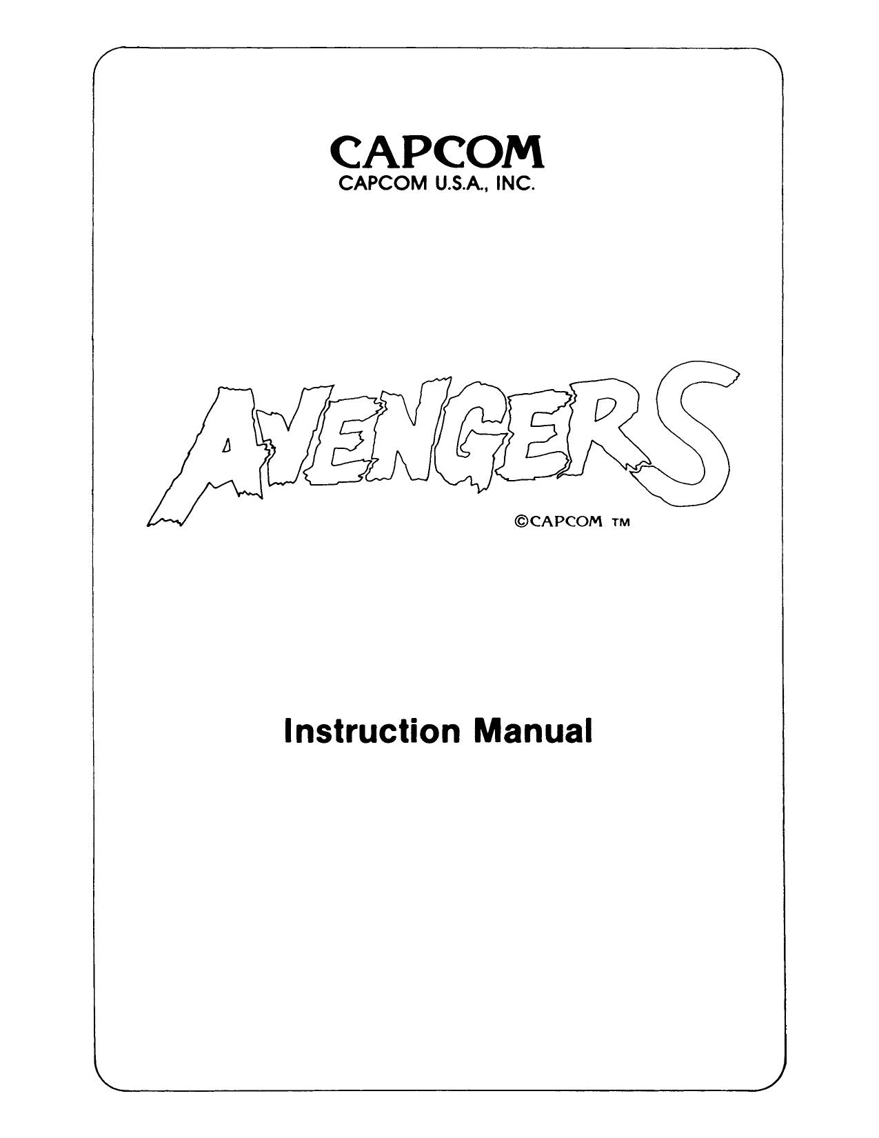 Capcom Avengers Manual