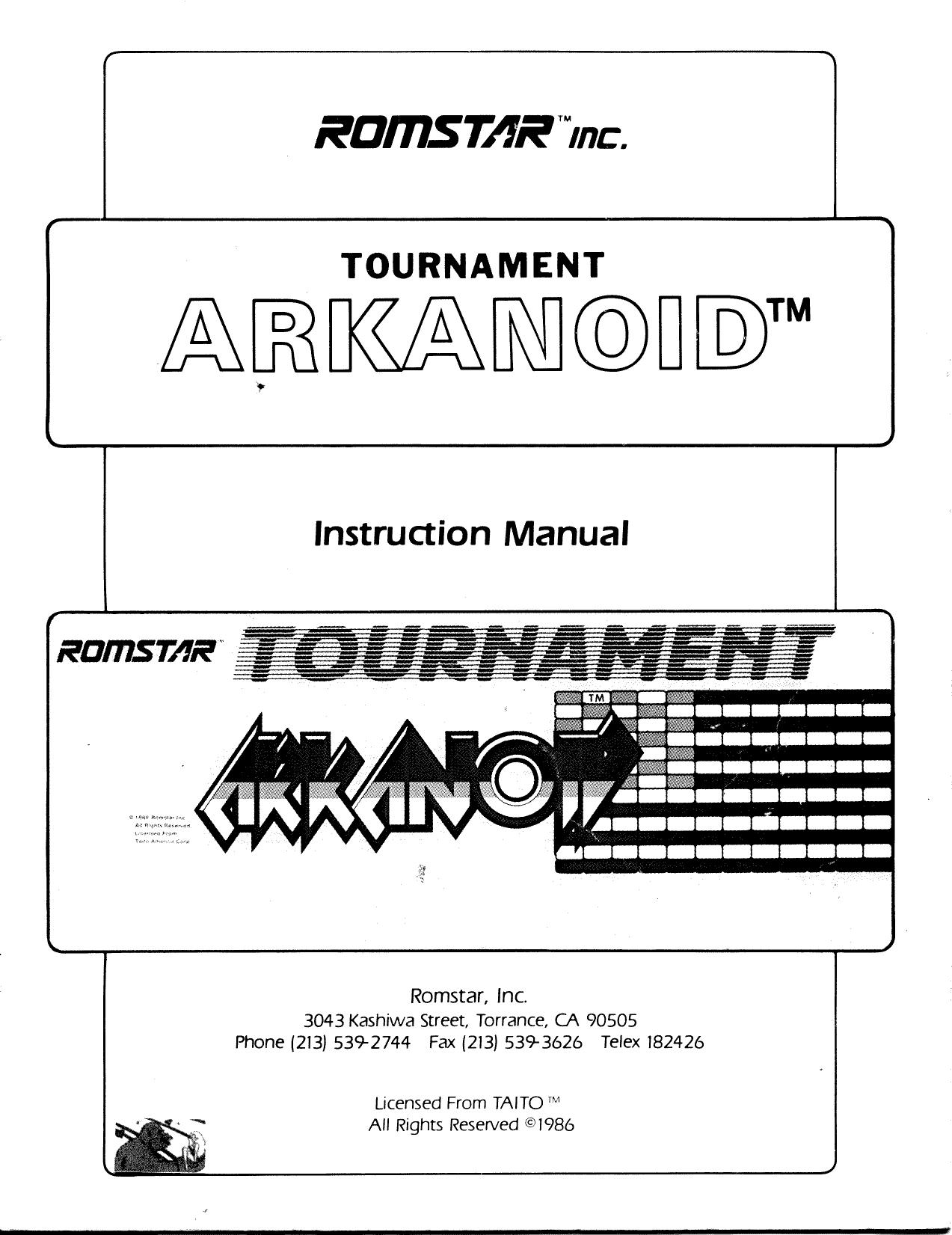 Tournament Arkanoid.man
