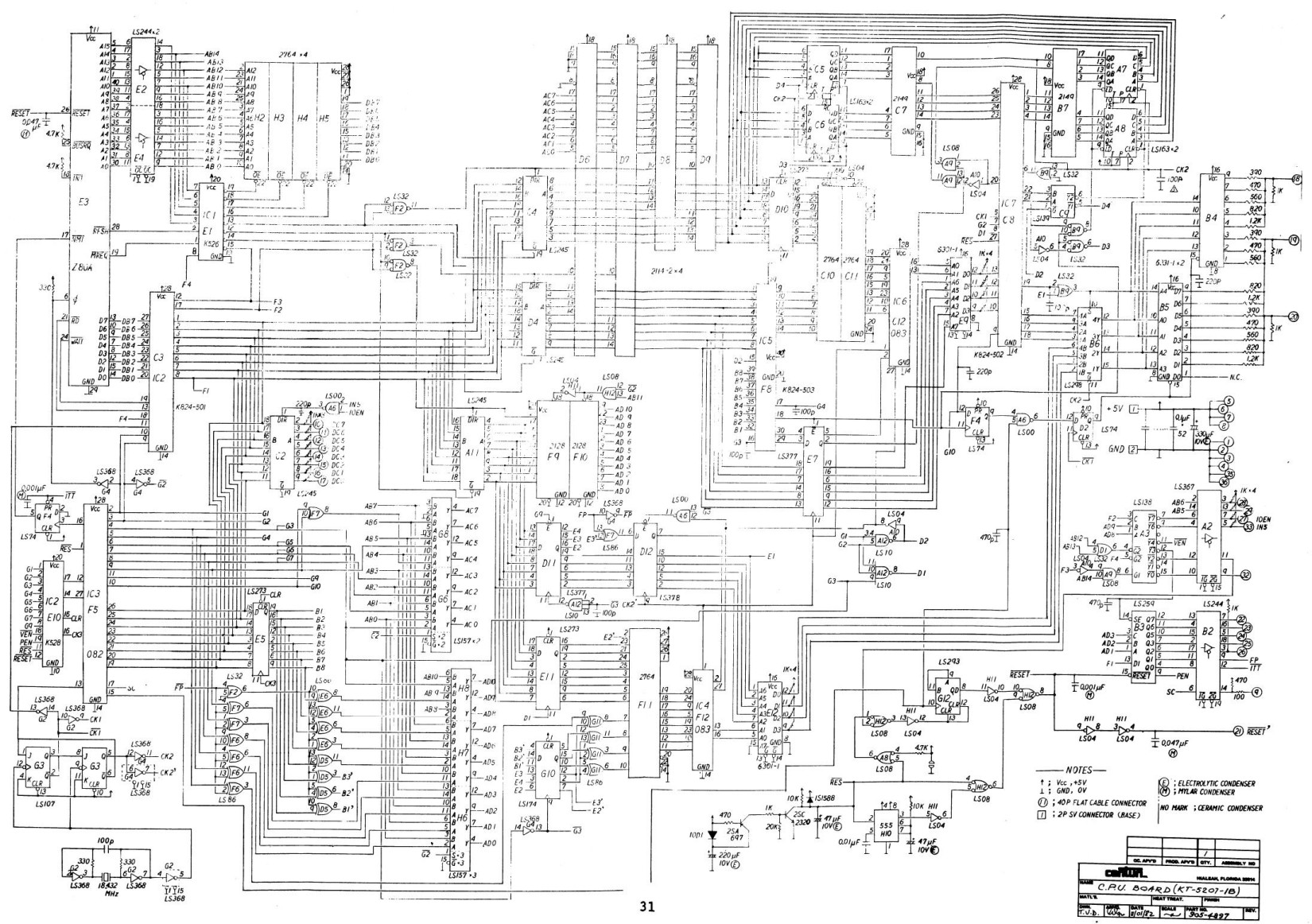 Time Pilot (CPU 600dpi) (Schematics) (U)