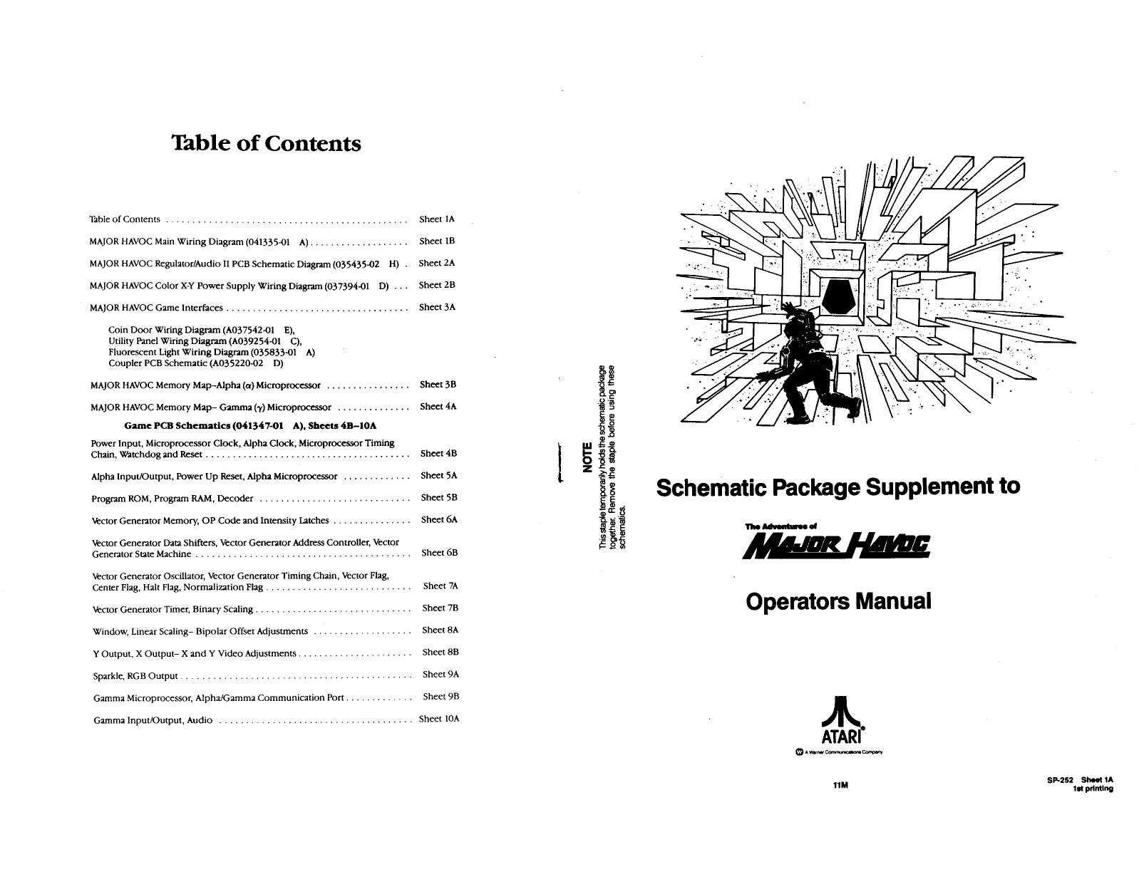 The Adventures of Major Havoc (SP-252 1st Printing) (Schematic Package) (U)