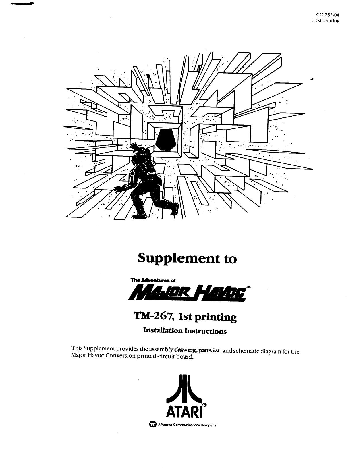 The Adventures of Major Havoc (CO-252-04 1st Printing) (Drawing Package for Conv. PCB) (U)