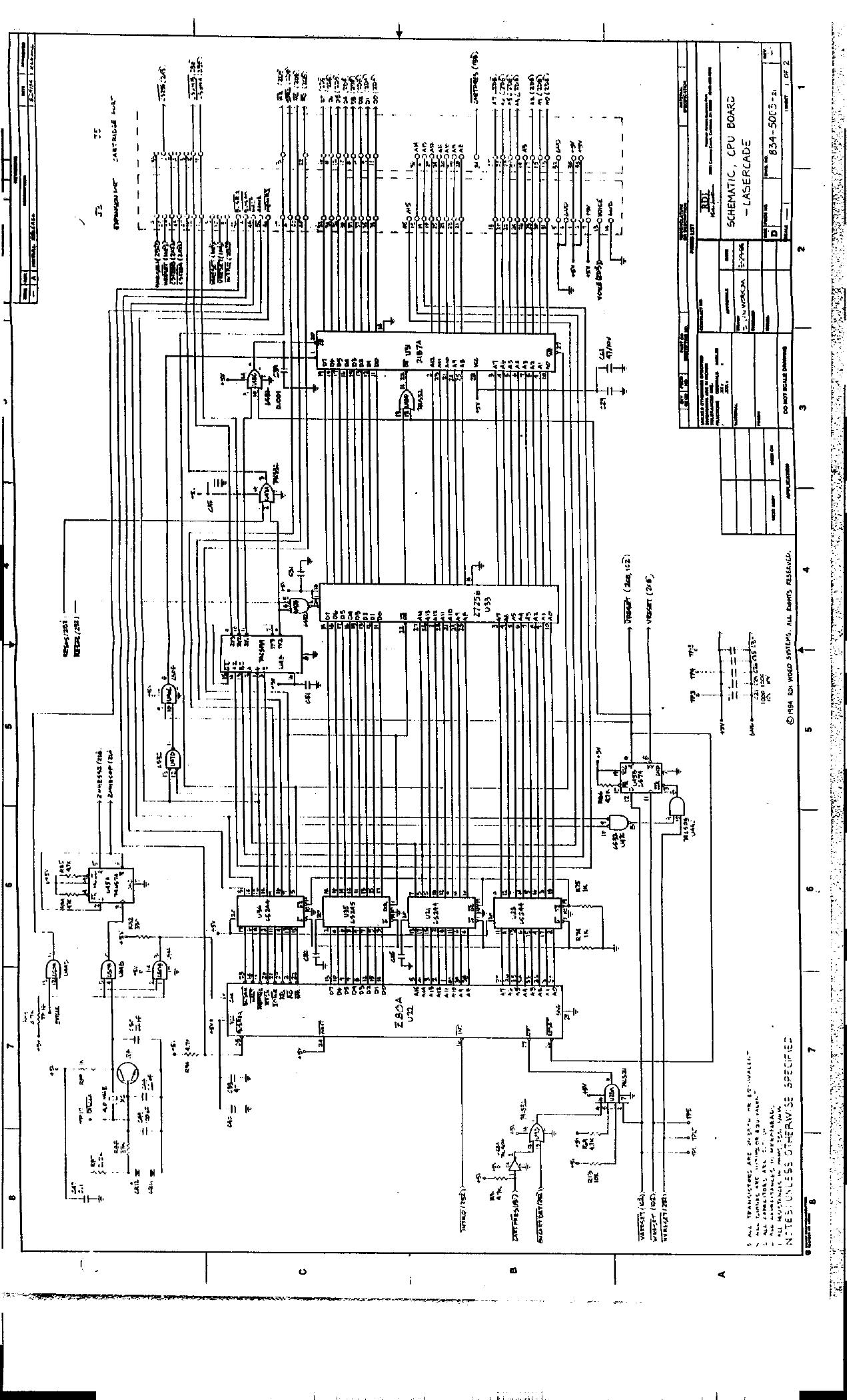 Donkey Kong TKG-4 11 CPU Schematics