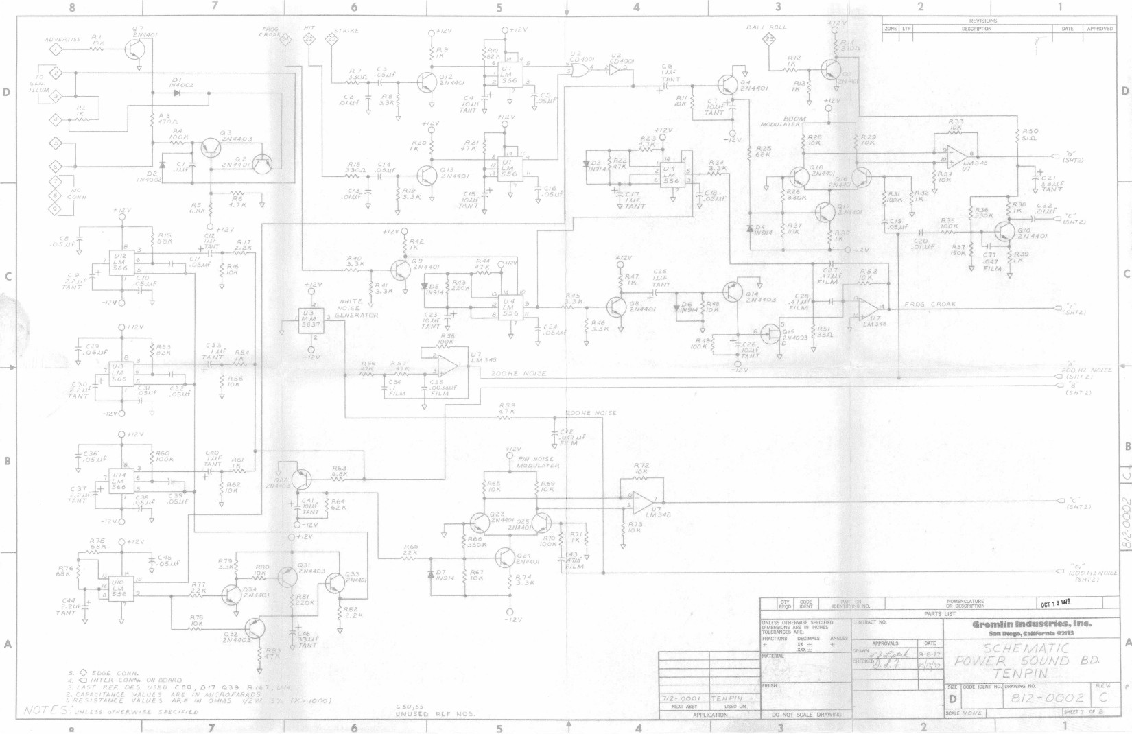 TenPin Sound Board (812-0002 Rev C 7 of 8)