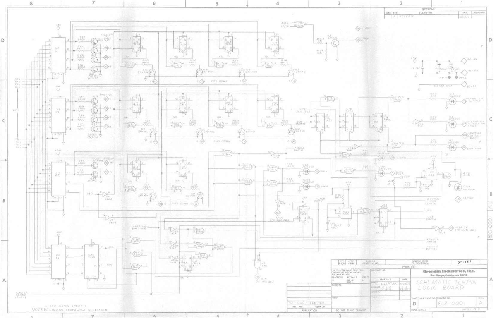 TenPin Logic Board (812-0001 Rev A 7 of 8)
