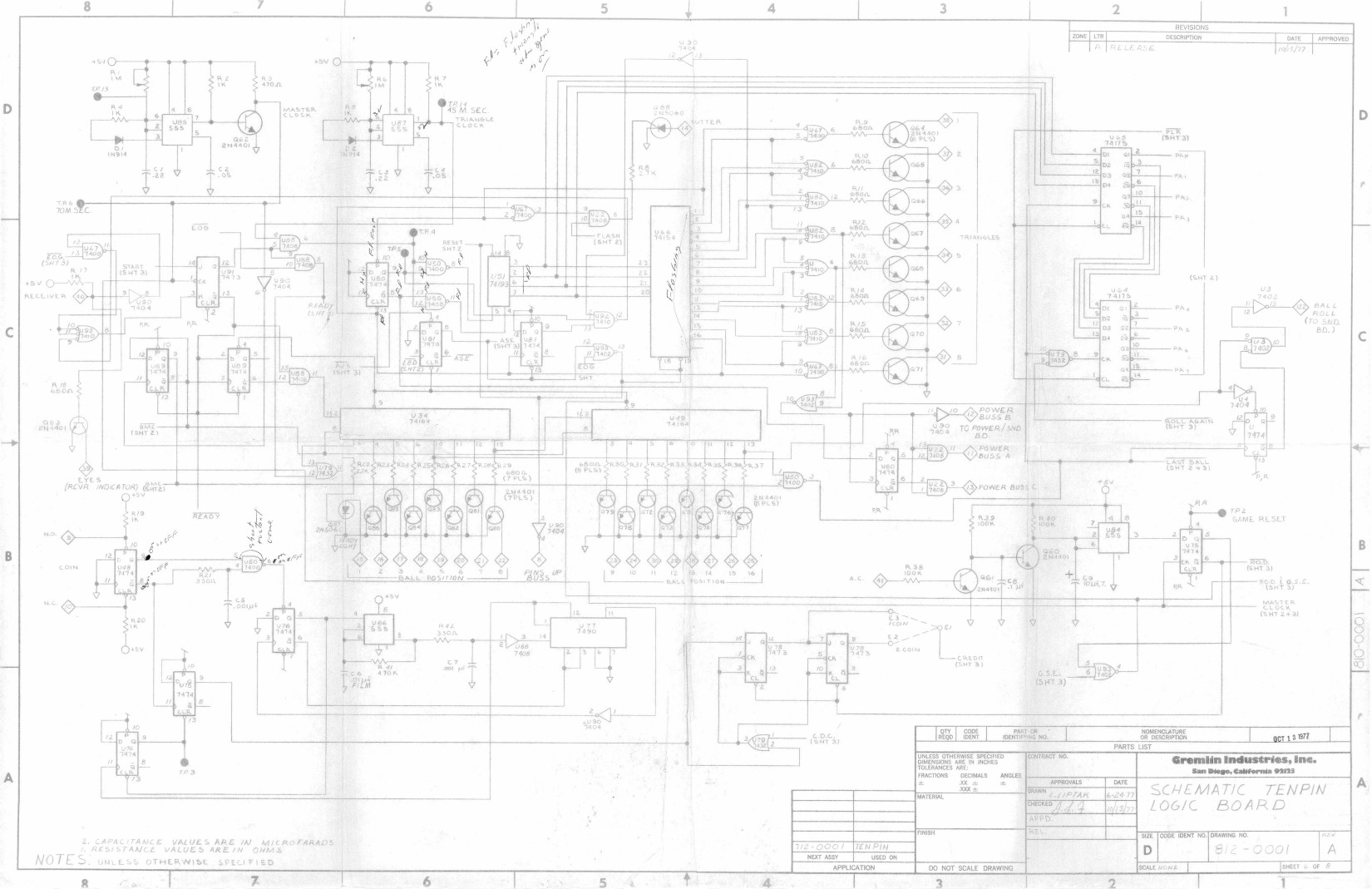 TenPin Logic Board (812-0001 Rev A 6 of 8)