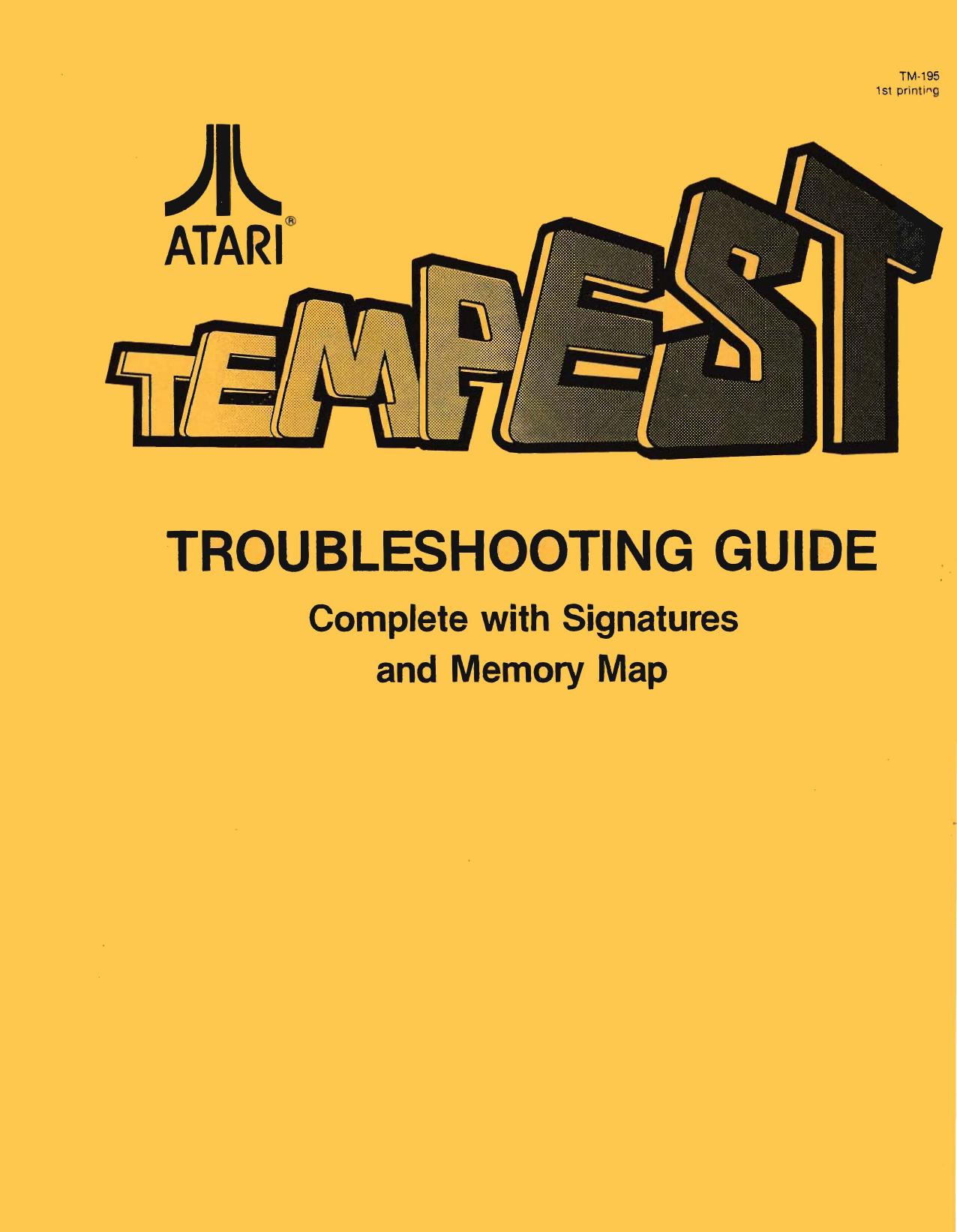 Tempest Troubleshooting Guide TM-195 1st Printing