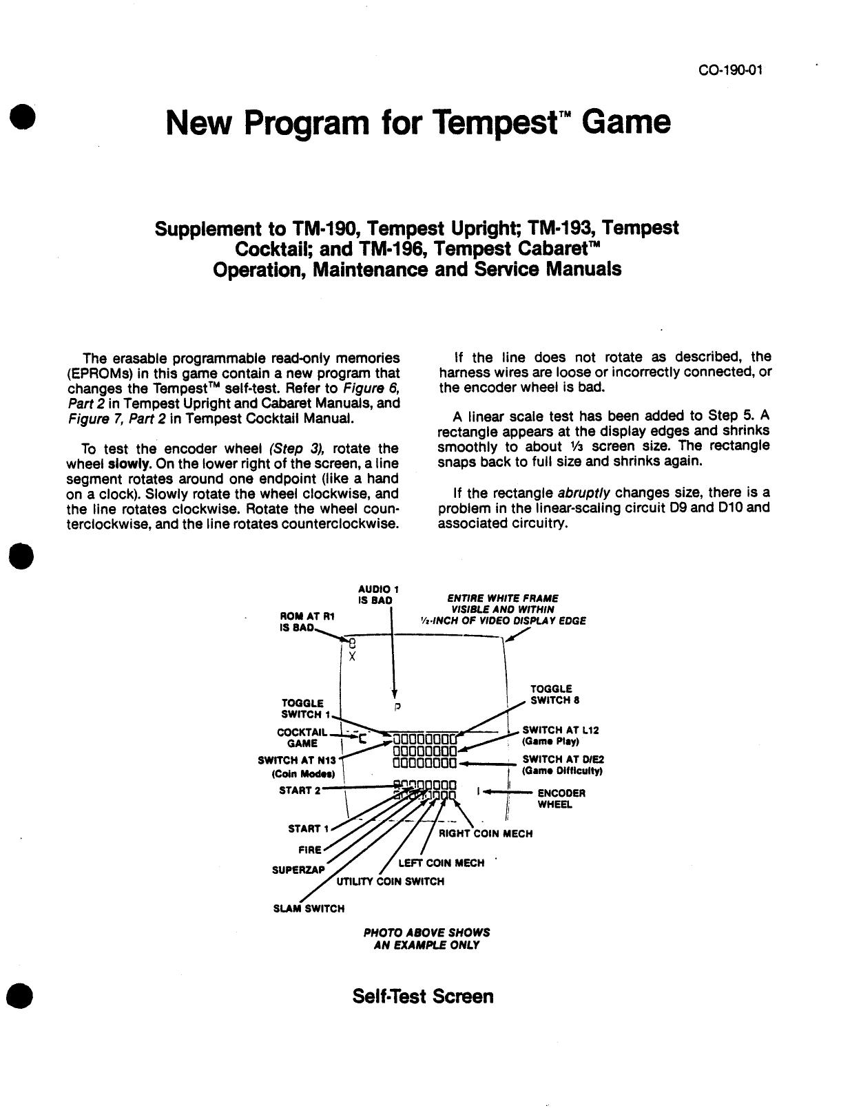 Tempest CO-190-01 New Roms