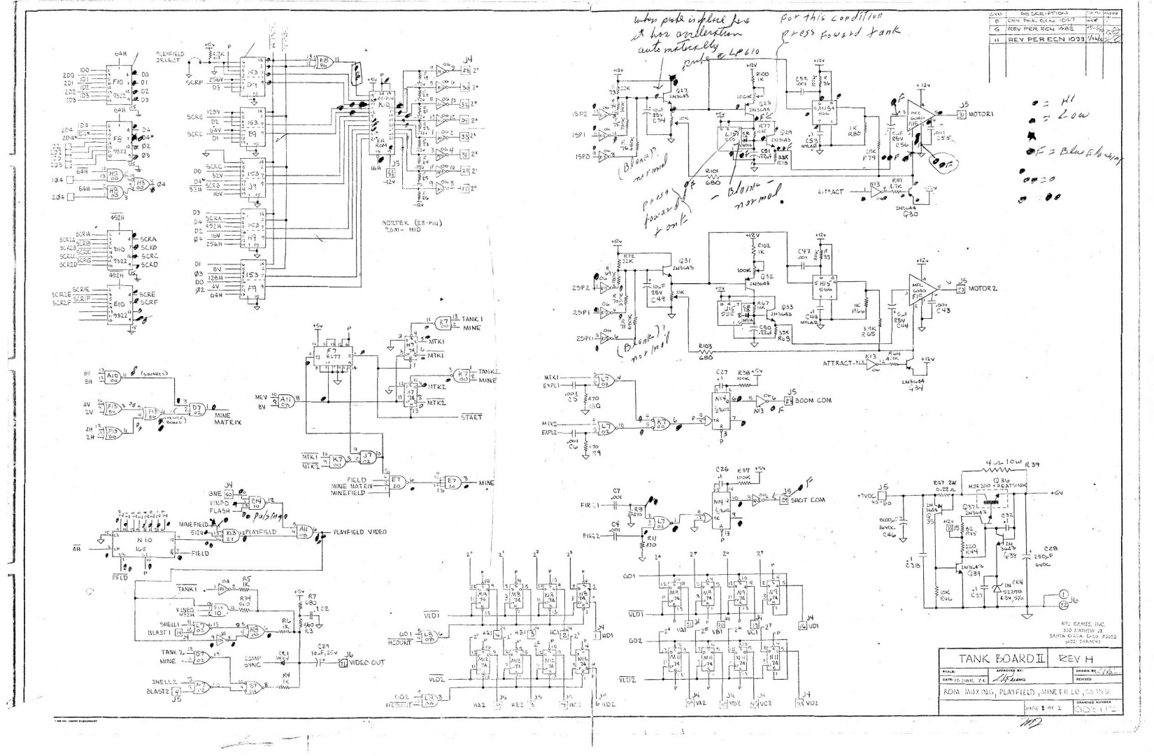 Tank TM-10 Board II Schematics Rev. H
