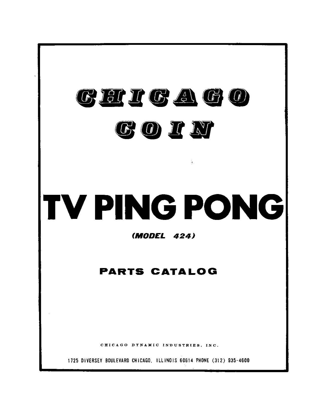 TV Ping Pong (Parts Catalog) (U)