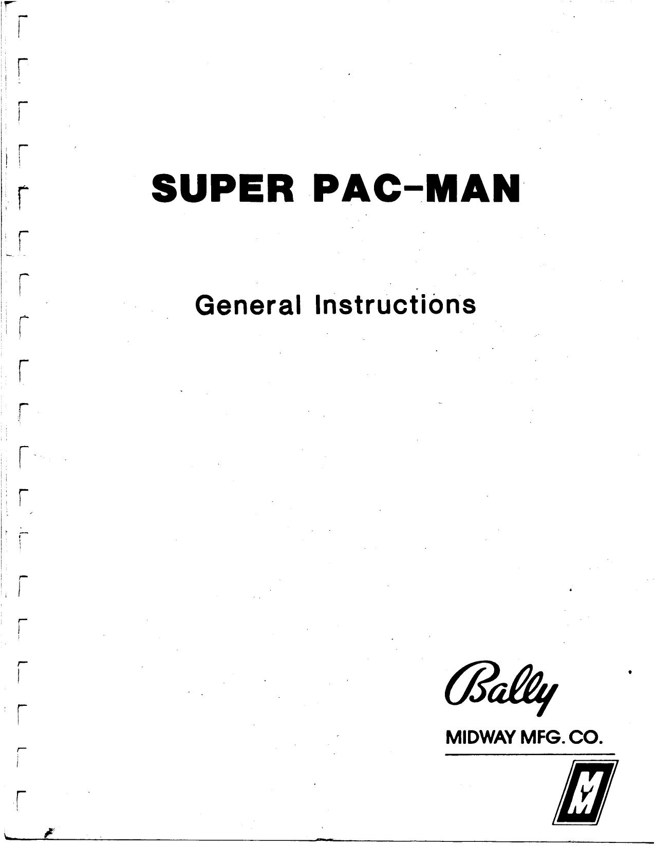 Super Pacman General Instructions