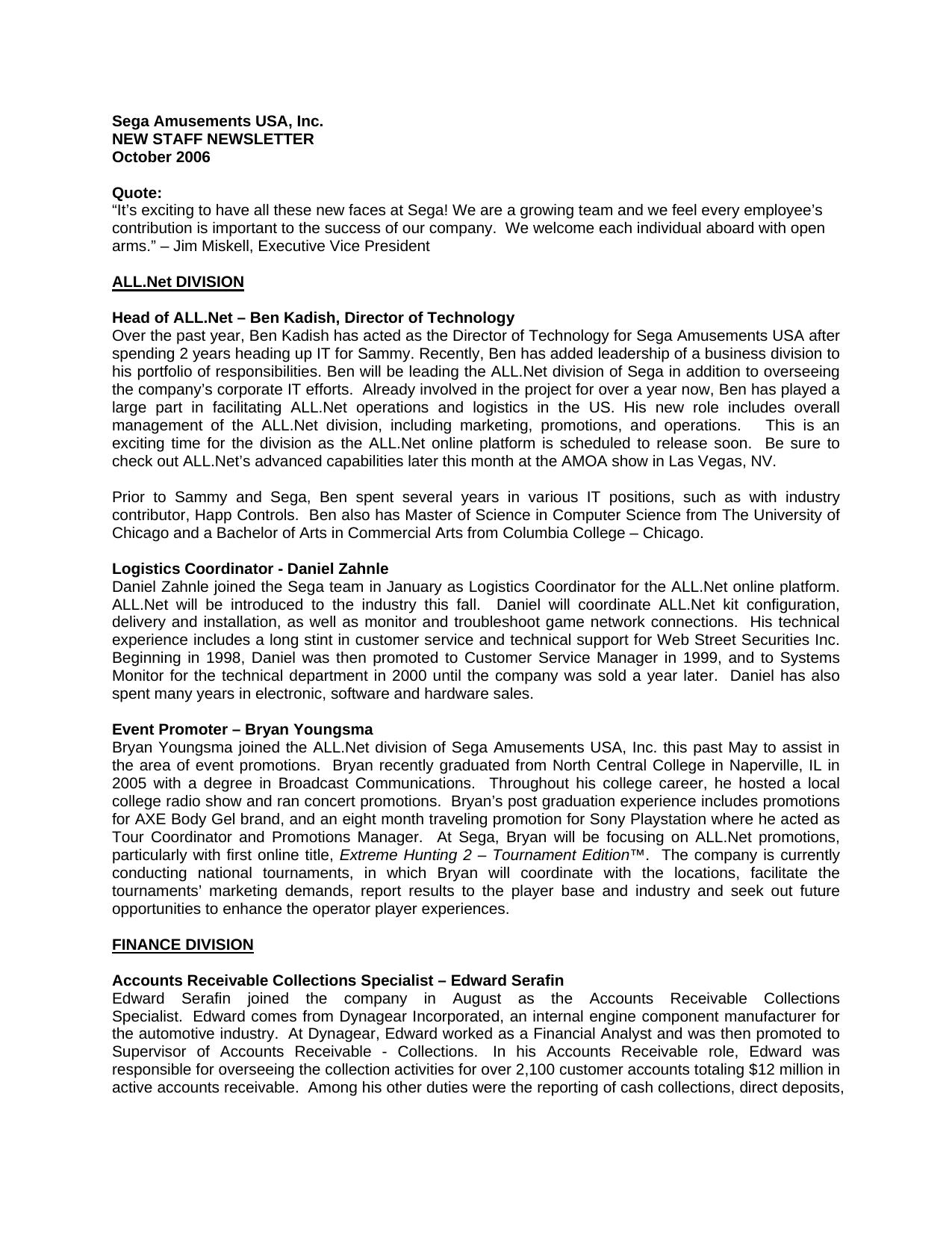 Microsoft Word - STAFF NEWSLETTER2.doc