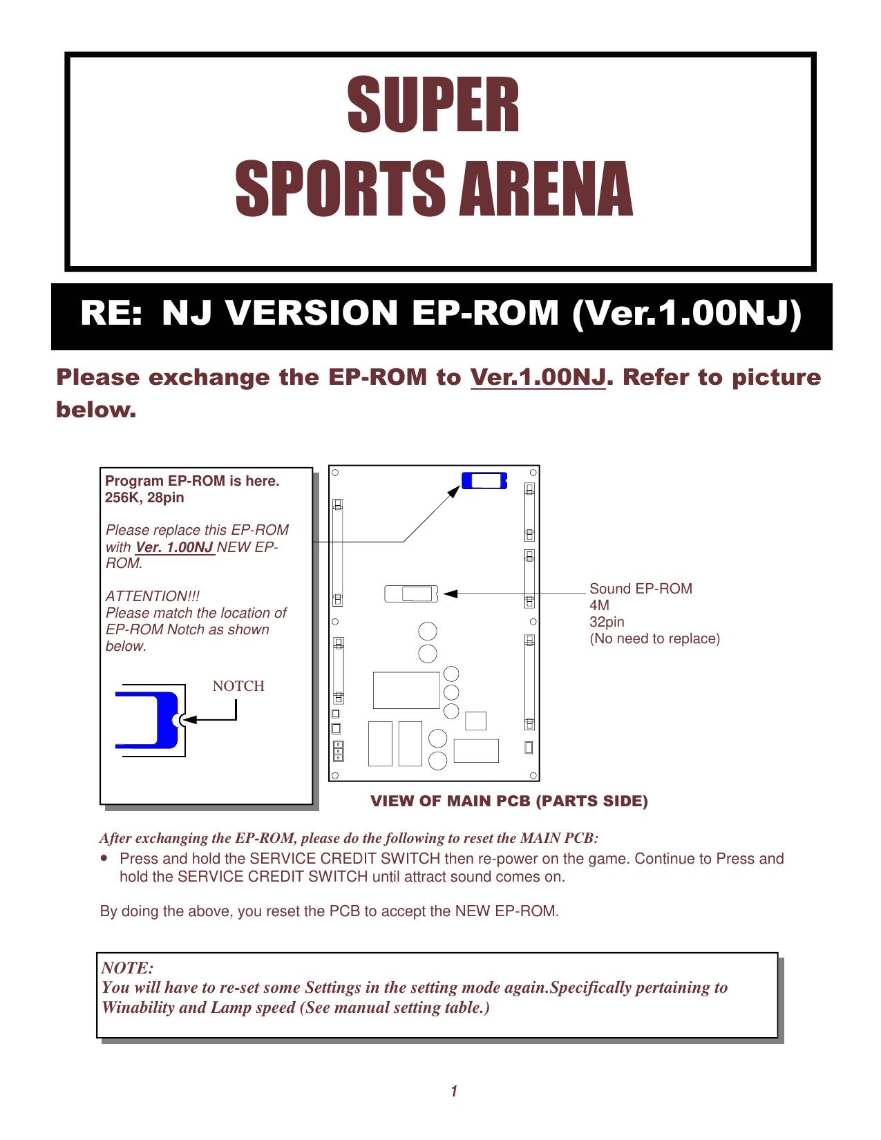 SSA NJ version Manual (Up date sheet)