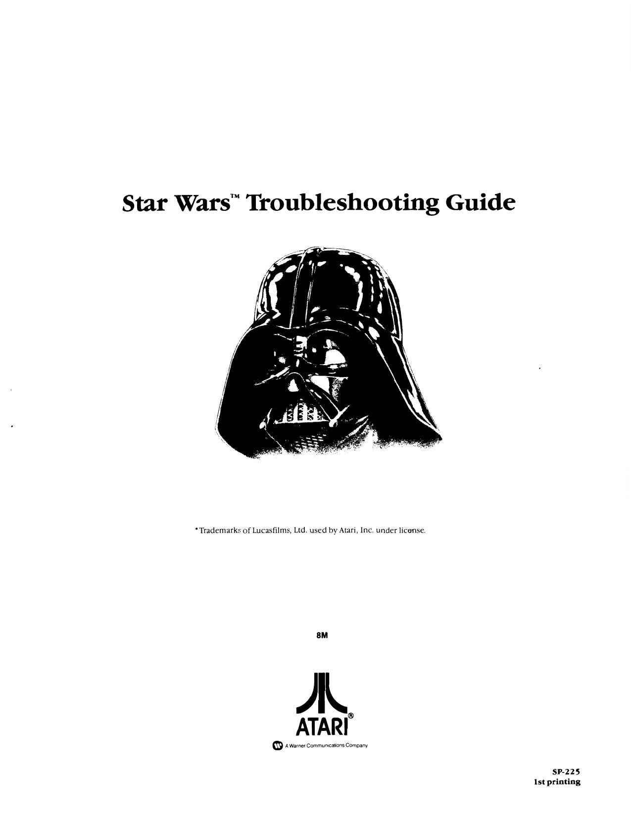 Star Wars SP-225 1st Printing Troubleshooting Guide