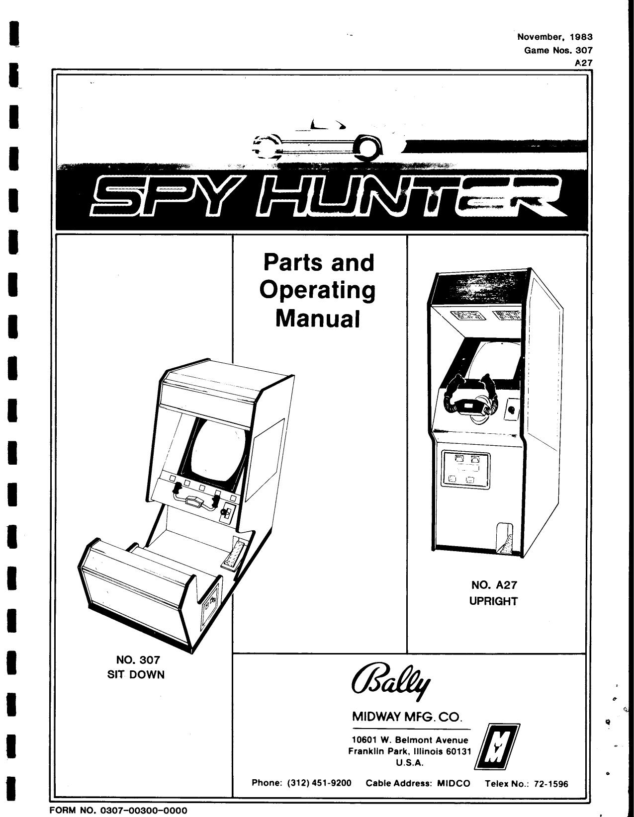 Spy Hunter (Parts & Operating) (U)