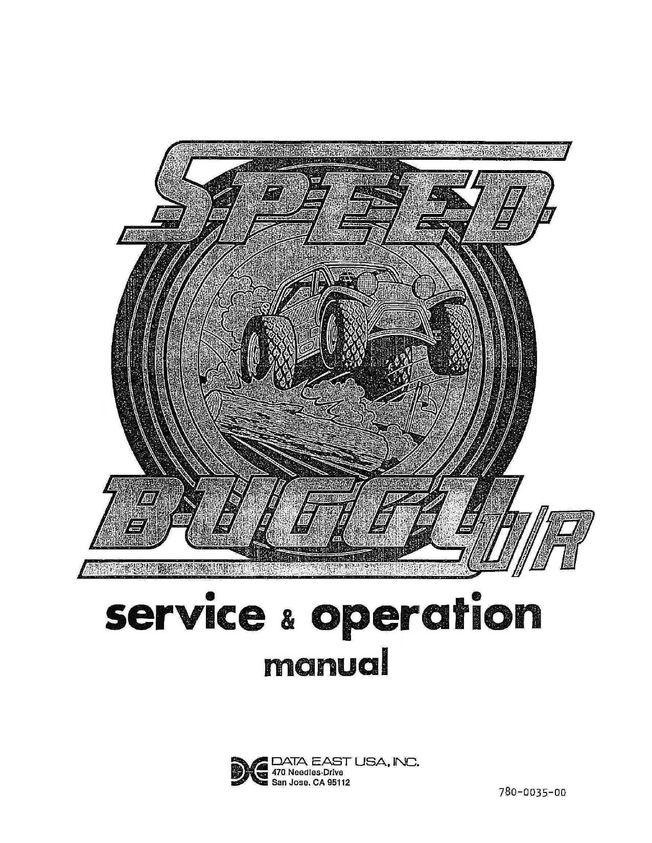 Speed Buggy Service and Operation Manual (780-0035-00)