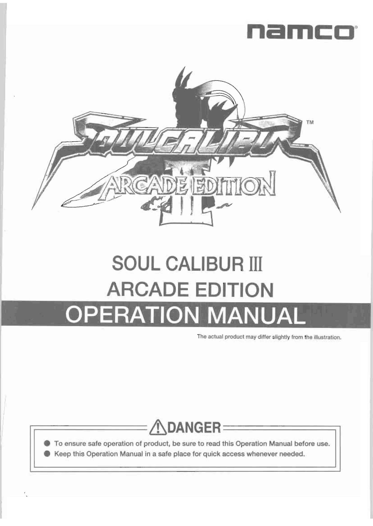 Soul Calibur 3 Manual