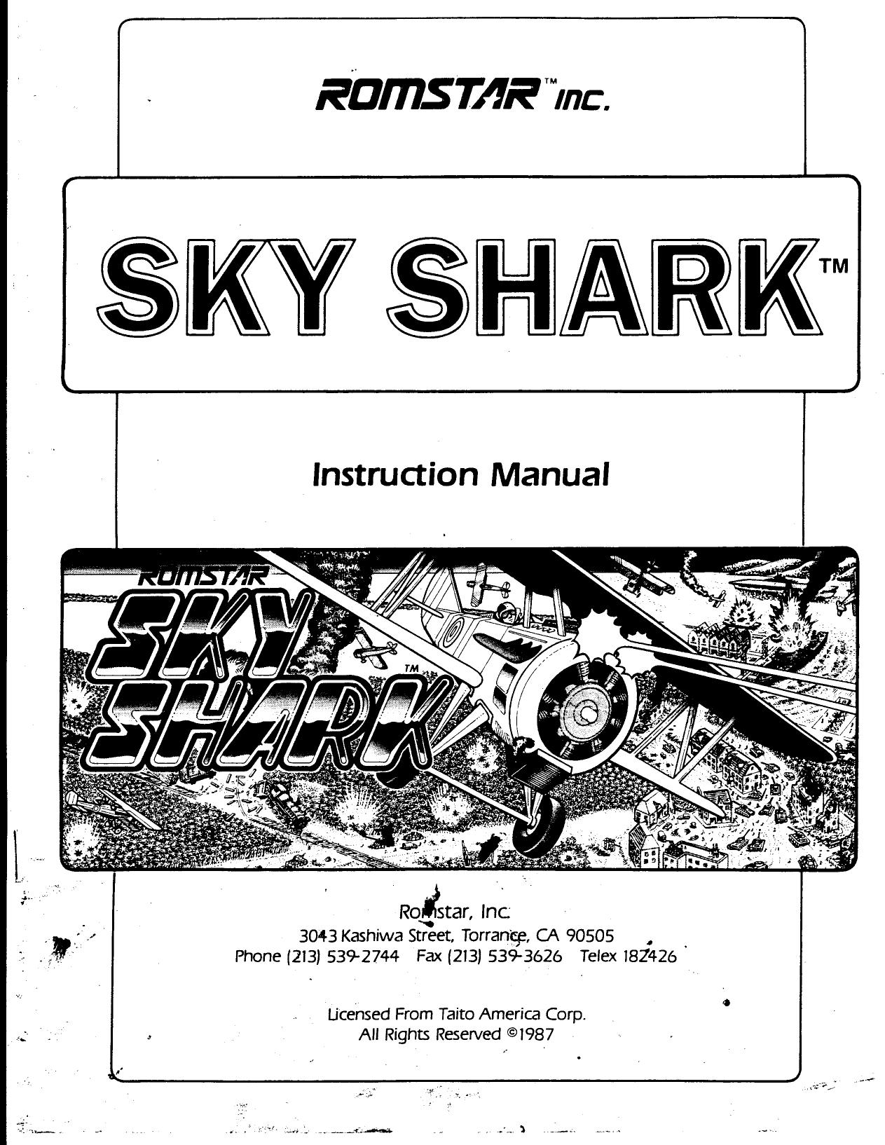 Sky Shark (Instructions) (U)