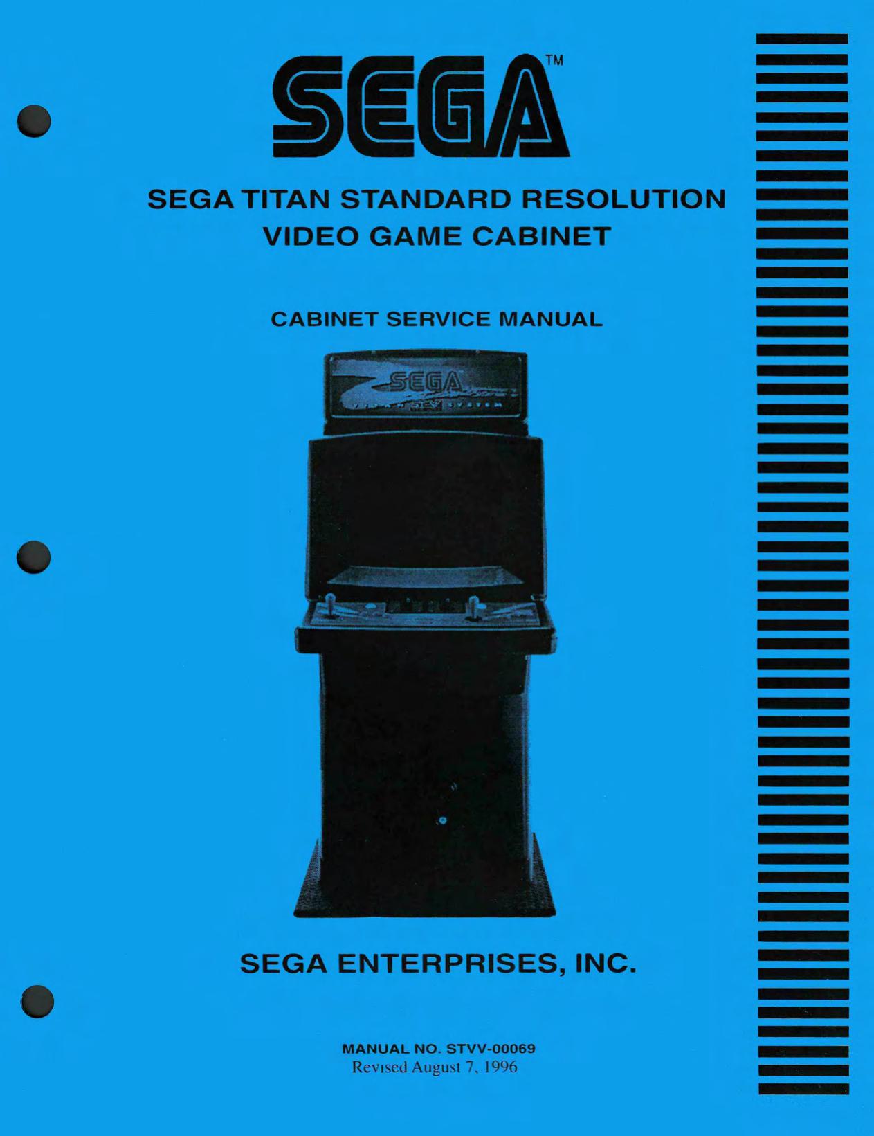 Sega Titan Std Resolution Video Game Cabinet