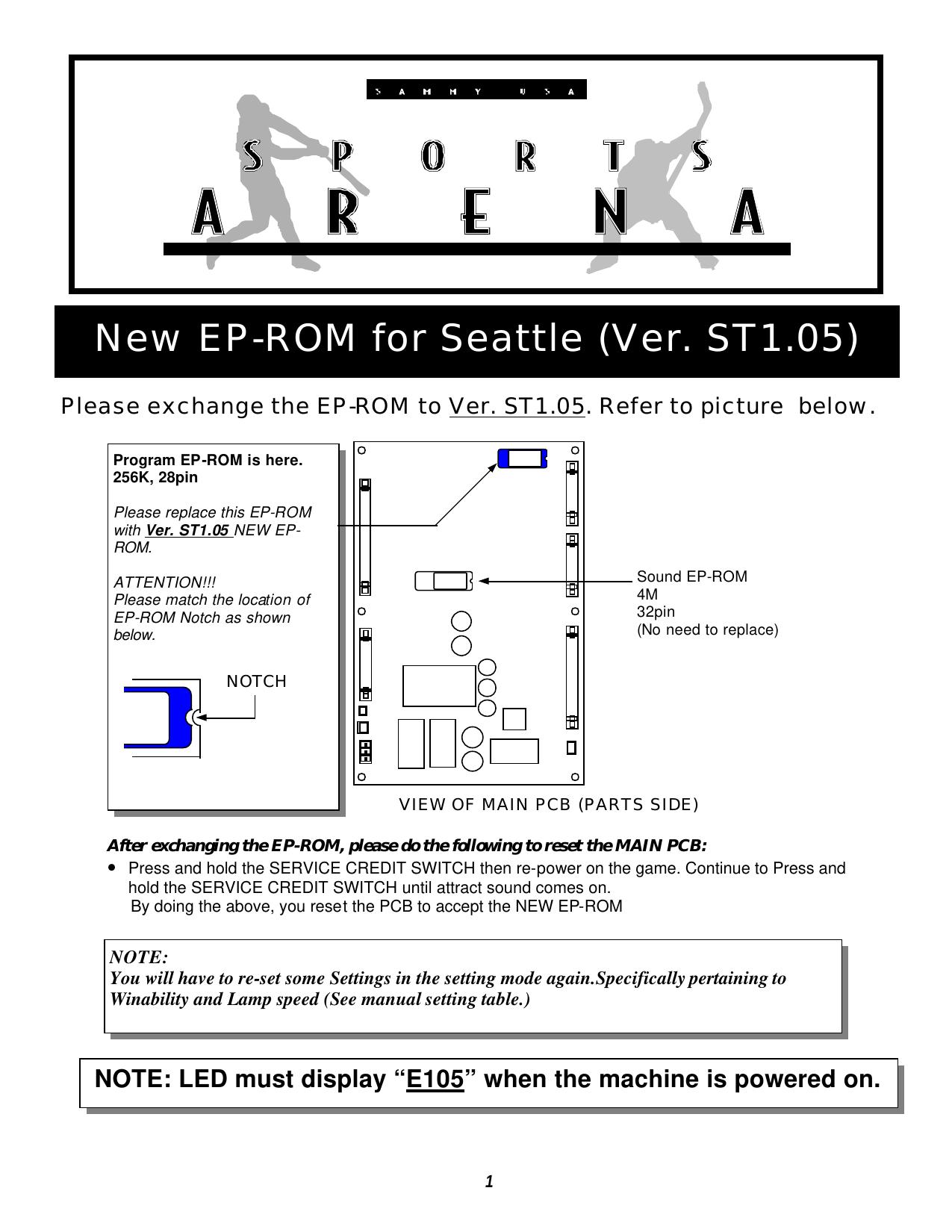 071601 Seatlle EP-ROM installation sheet (AE105).pub