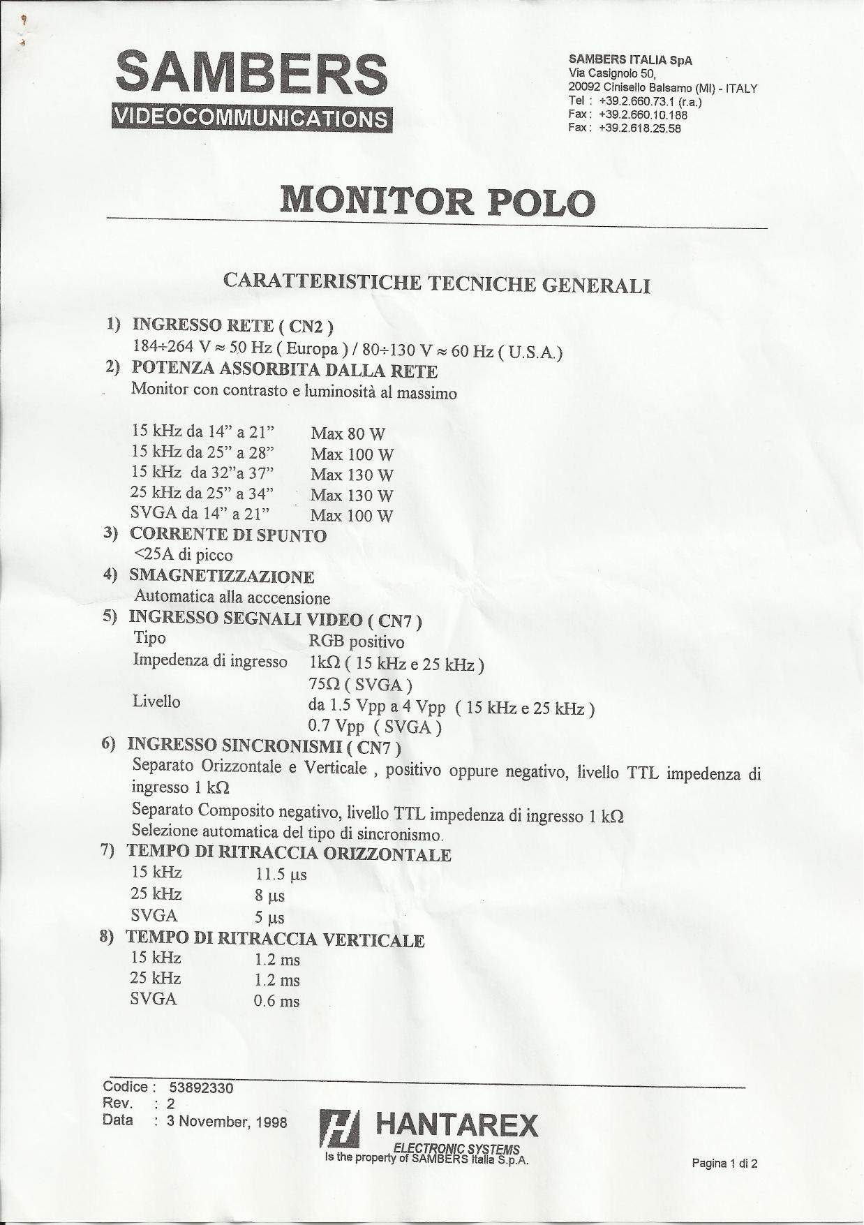 Schéma Hantarex Polo