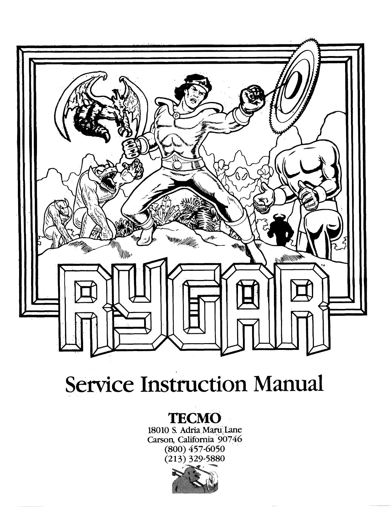 Rygar Manual