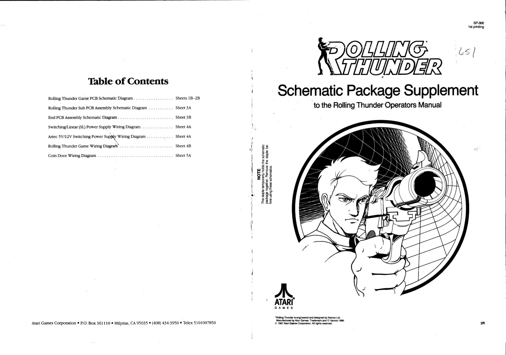 Rolling Thunder (SP-300 1st Printing) (Schematic Package) (U)