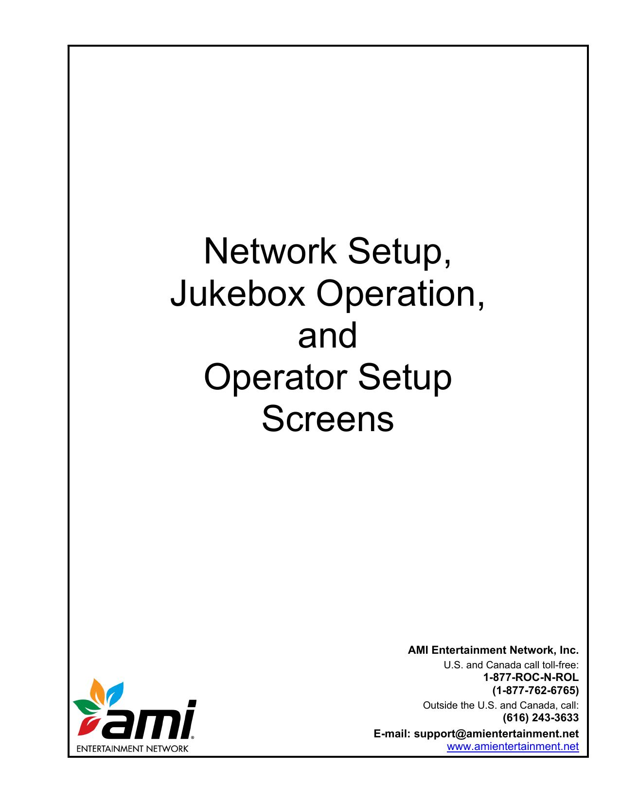 Microsoft Word - 21822706 - Network Setup Jukebox Operation Operator Setup …