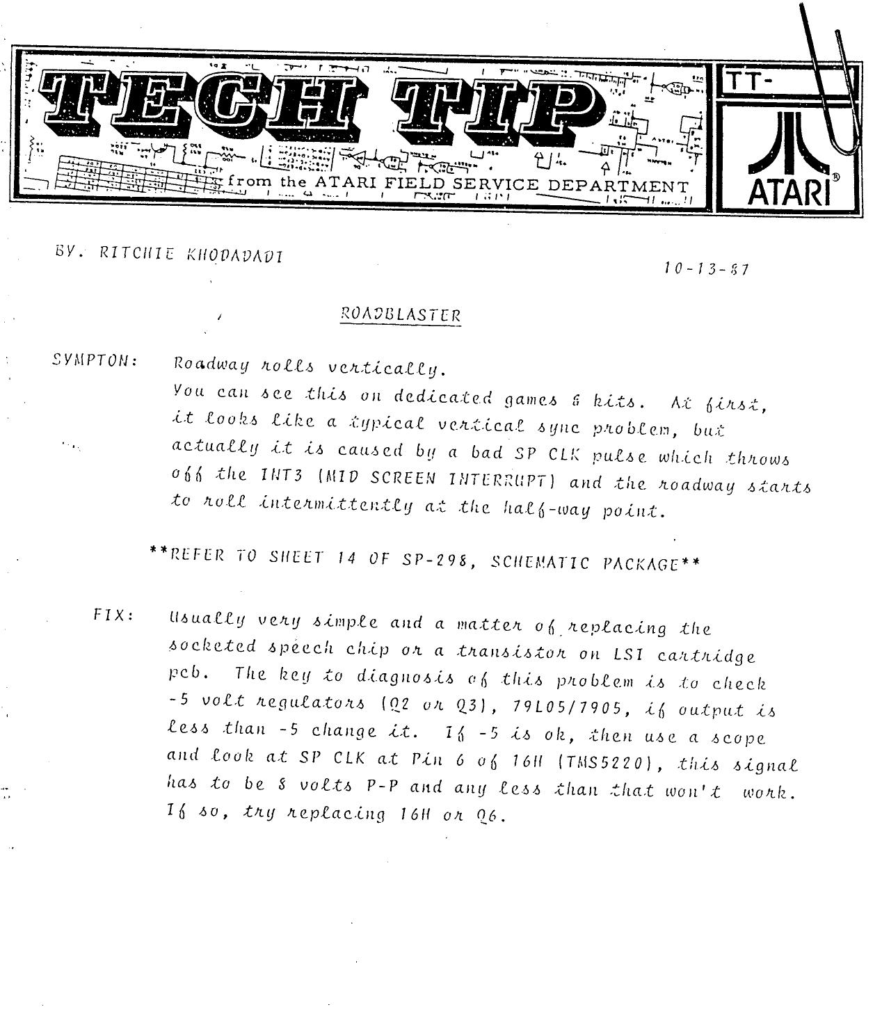 Road Blaster (Tech Tip) (U)