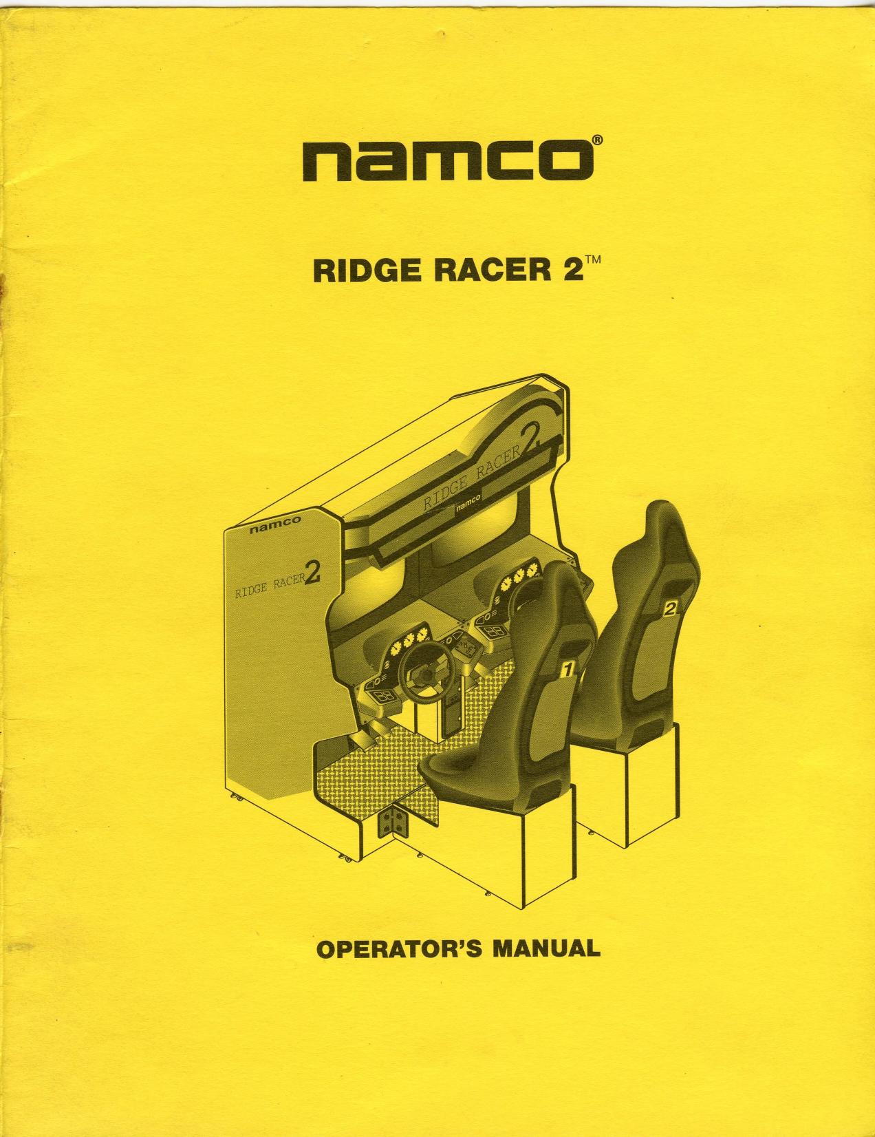 Ridge Racer 2 Operator's Manual