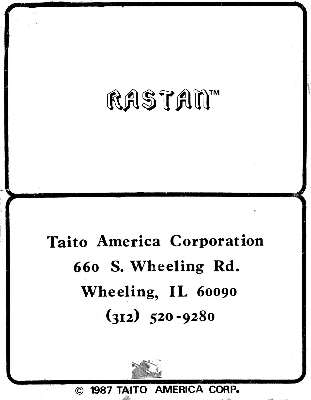 Rastan Manual