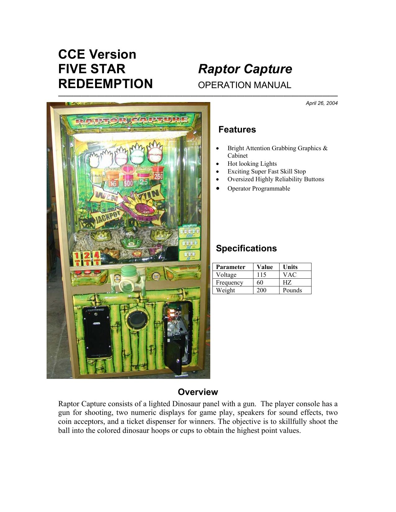 Pirates Revenge AR Operations Manual