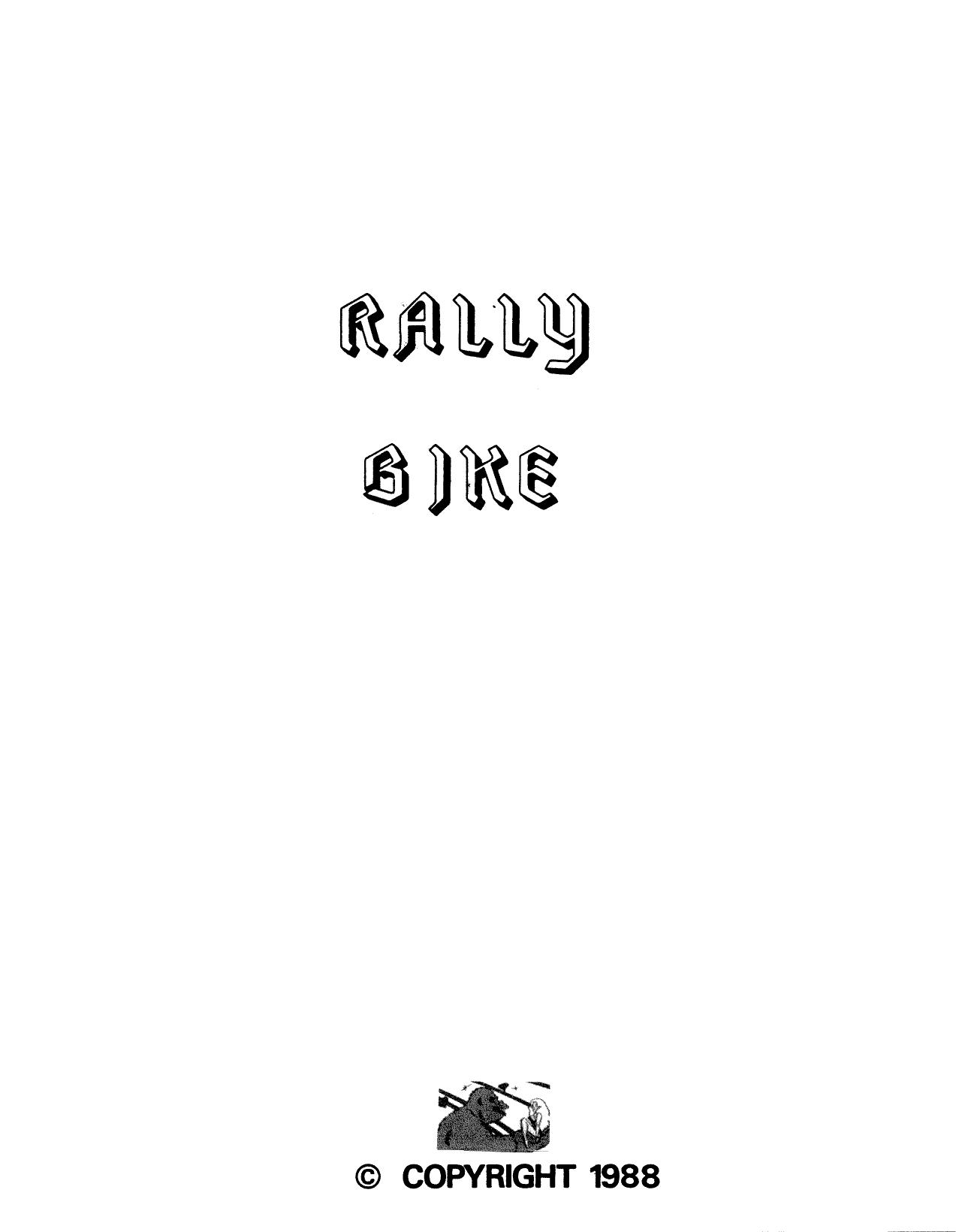 RallyBike Manual
