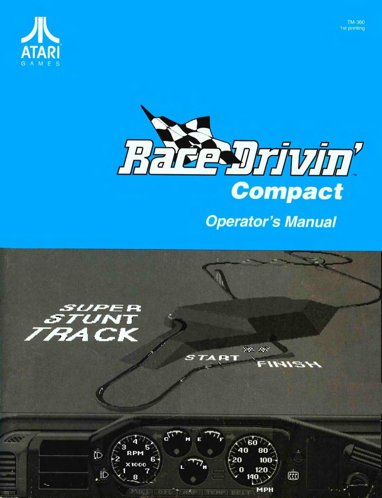 Race Drivin' Compact TM-360 1st Printing