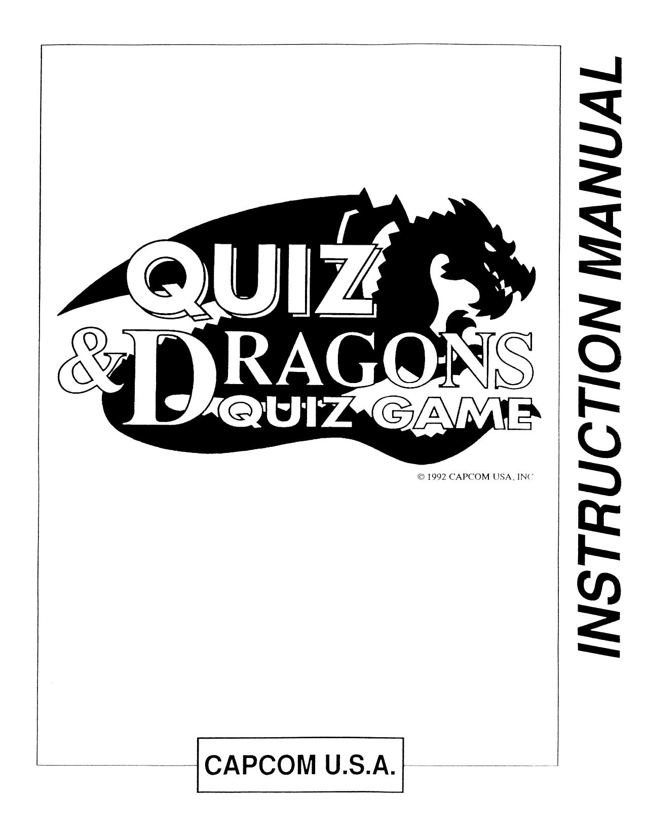 Capcom Quiz & Dragons Manual