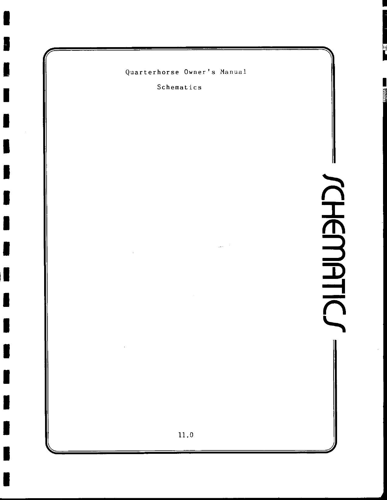 Quarter Horse (Owner's Manual Schematics) (U)