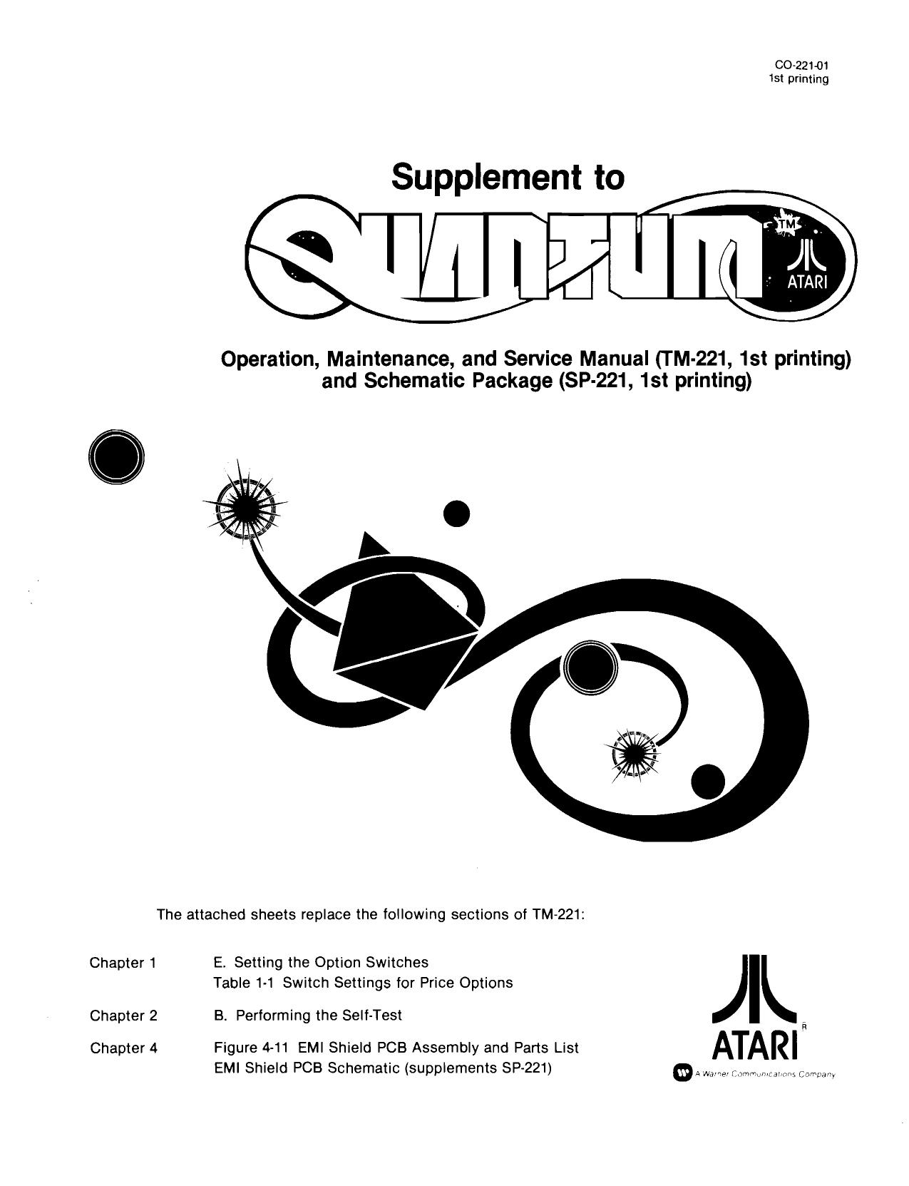 Quantum CO-221-01 1st Printing