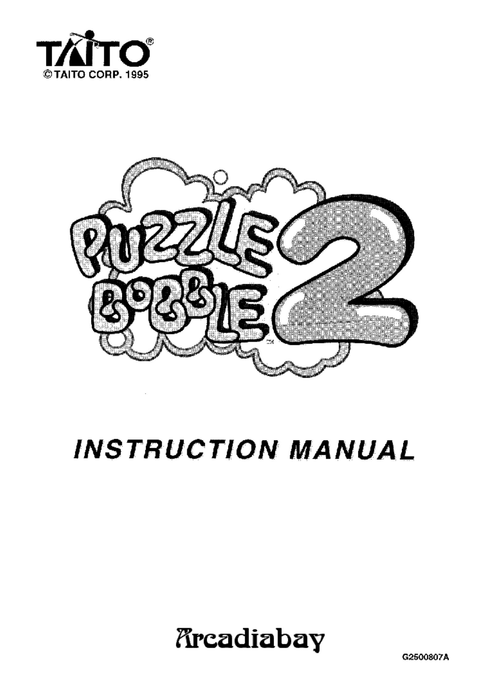 Puzzle Bobble 2 Technical Manual